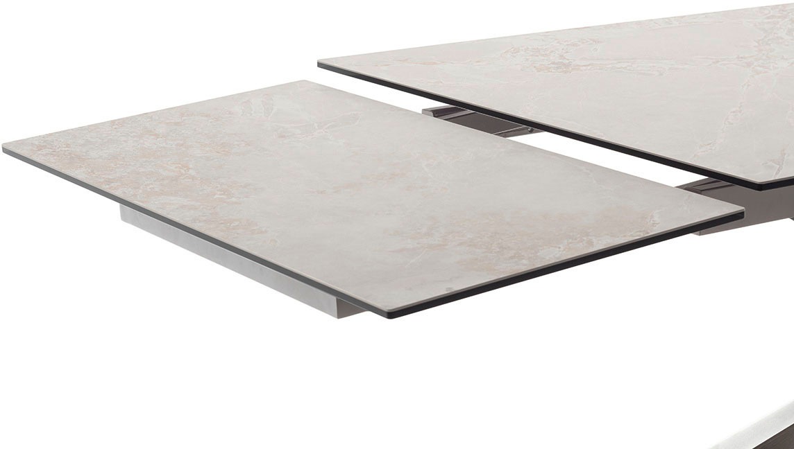 MCA furniture Esstisch »TESERO Auszugtisch 200-300 cm«, (Einzelstück), Keramik,Edelstahl,Marmor-Optik,ausziehbar,belastbar 100kg,10-12 Pers.