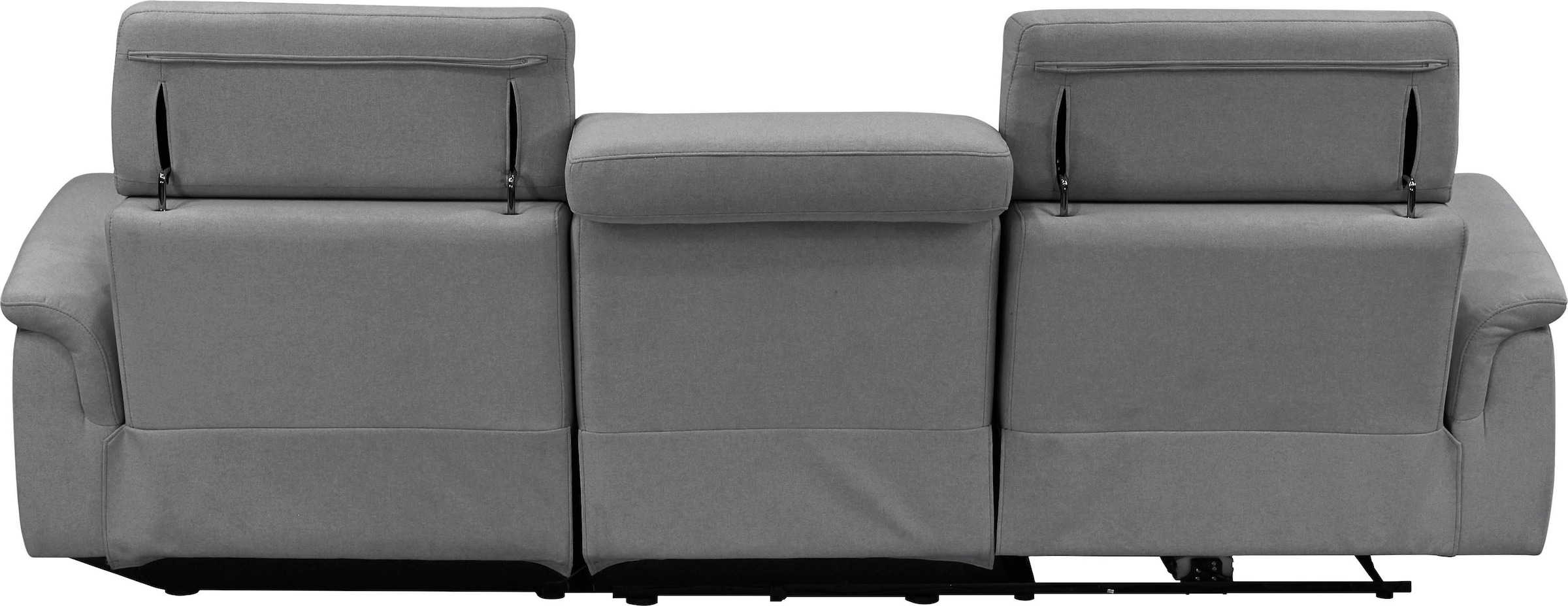 Places of Style Ecksofa »Pareli, L-Form, 259cm,m. Recamiere, Echtleder, Kunstleder, Webstoff«, man. o. elektr. Relaxfunktion, USB/Kopfteilverstellg u. LED