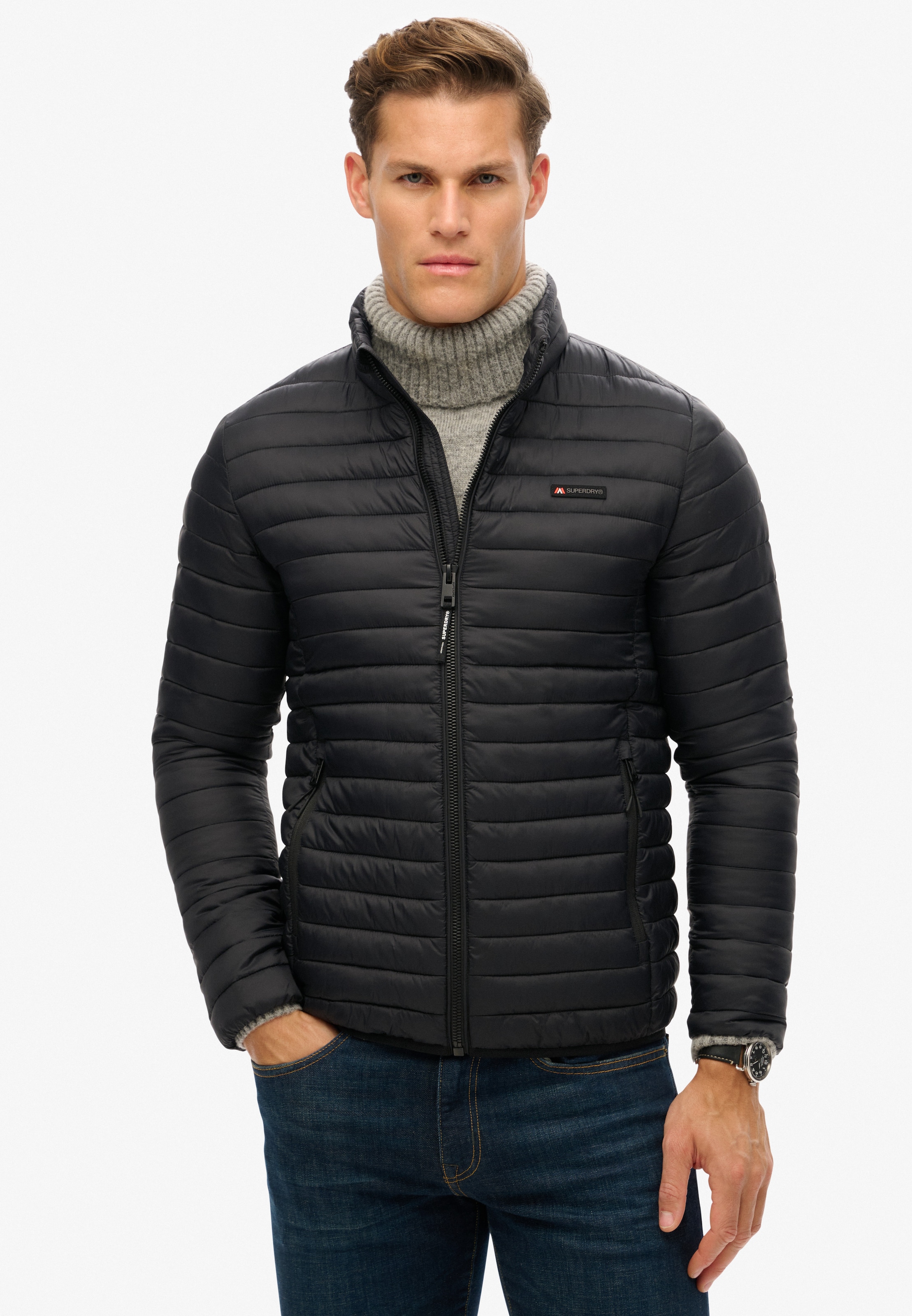 Superdry Steppjacke »NON HOODED FUJI LITE JACKET«, ohne Kapuze