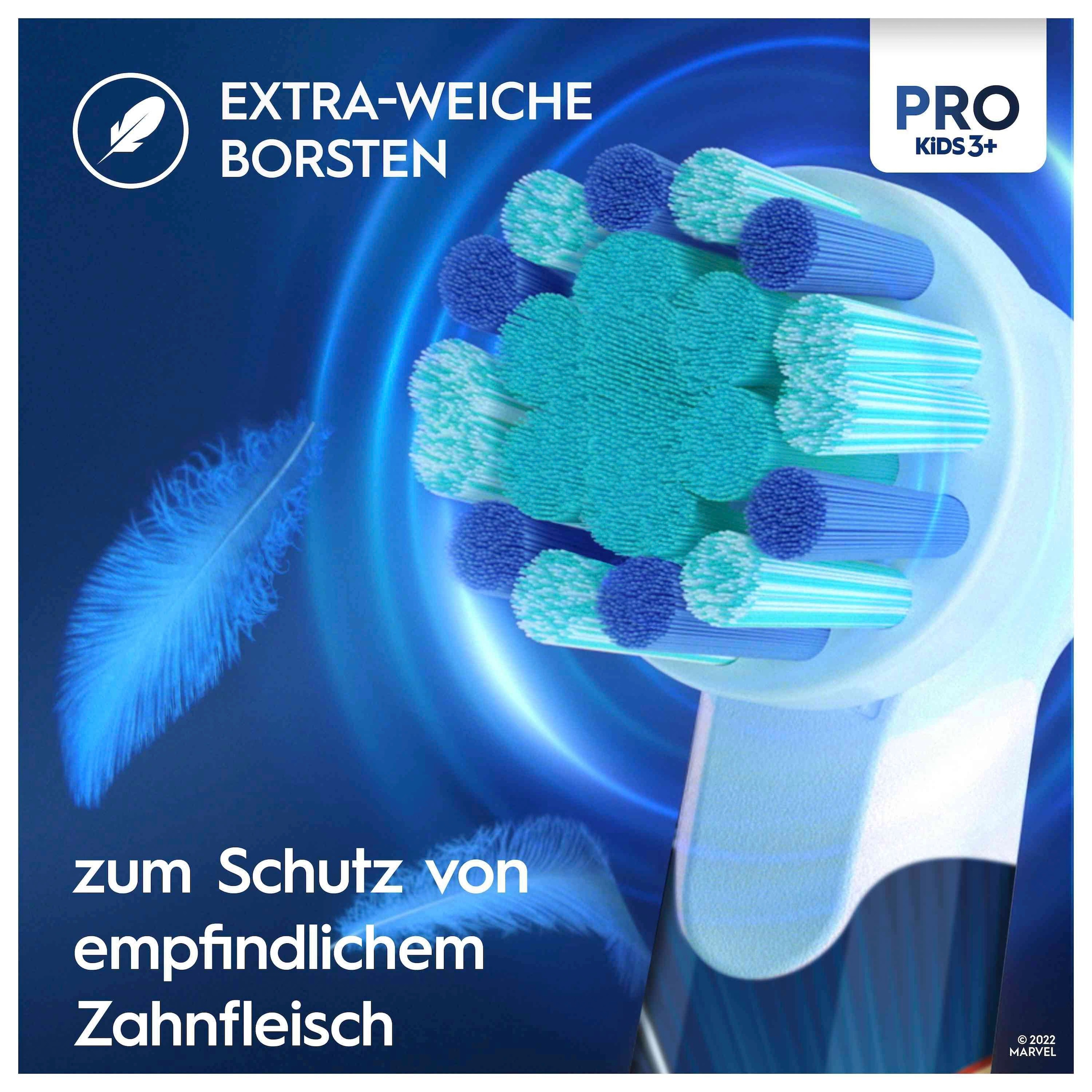 Oral-B Elektrische Zahnbürste »Pro Kids Spiderman«, 1 St. Aufsteckbürsten, für Kinder ab 3 Jahren