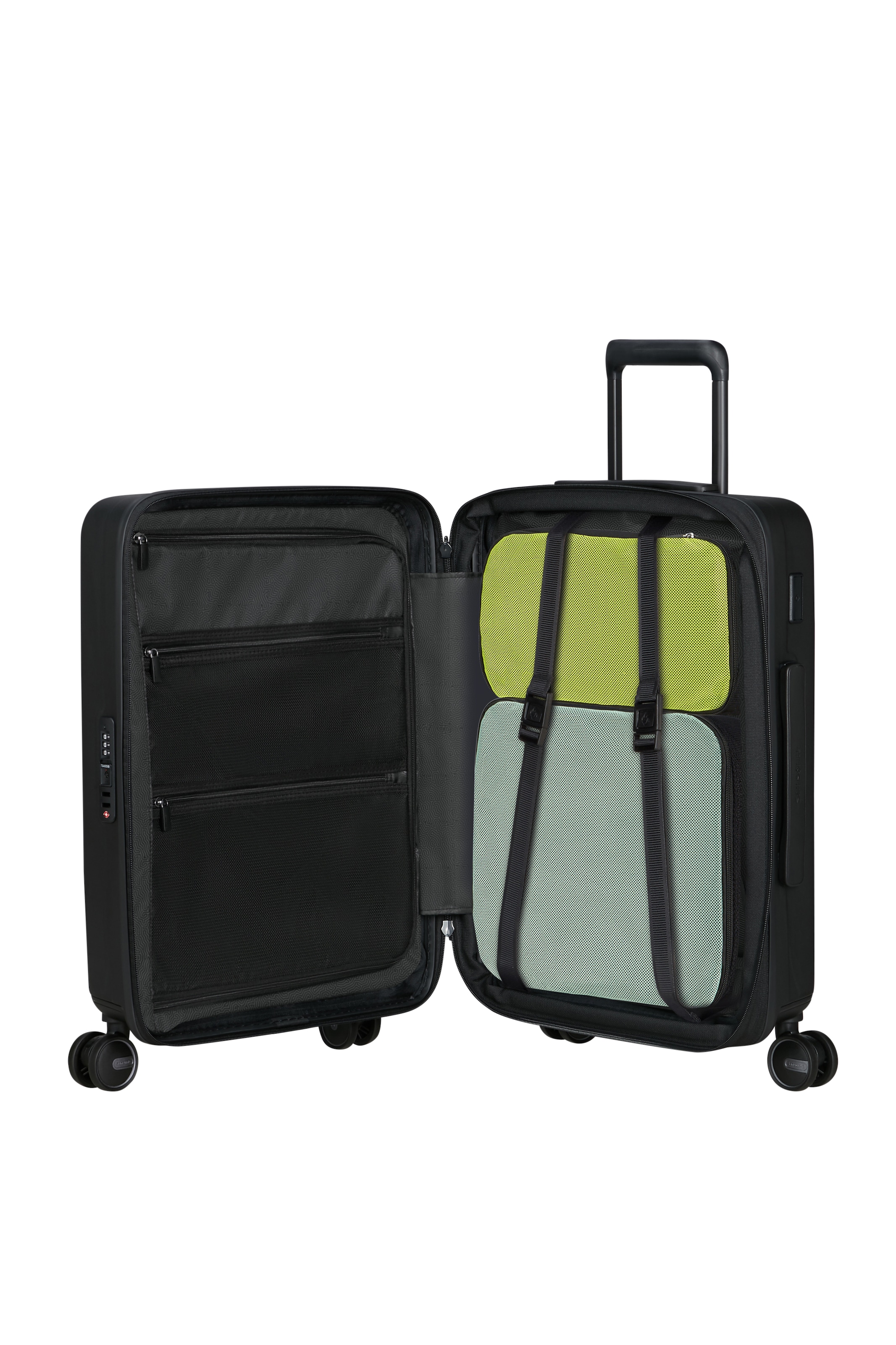 Samsonite Hartschalen-Trolley »RESTACKD« 39 l 4 Rollen mit fester Trennwand und verstellbaren Packgurten