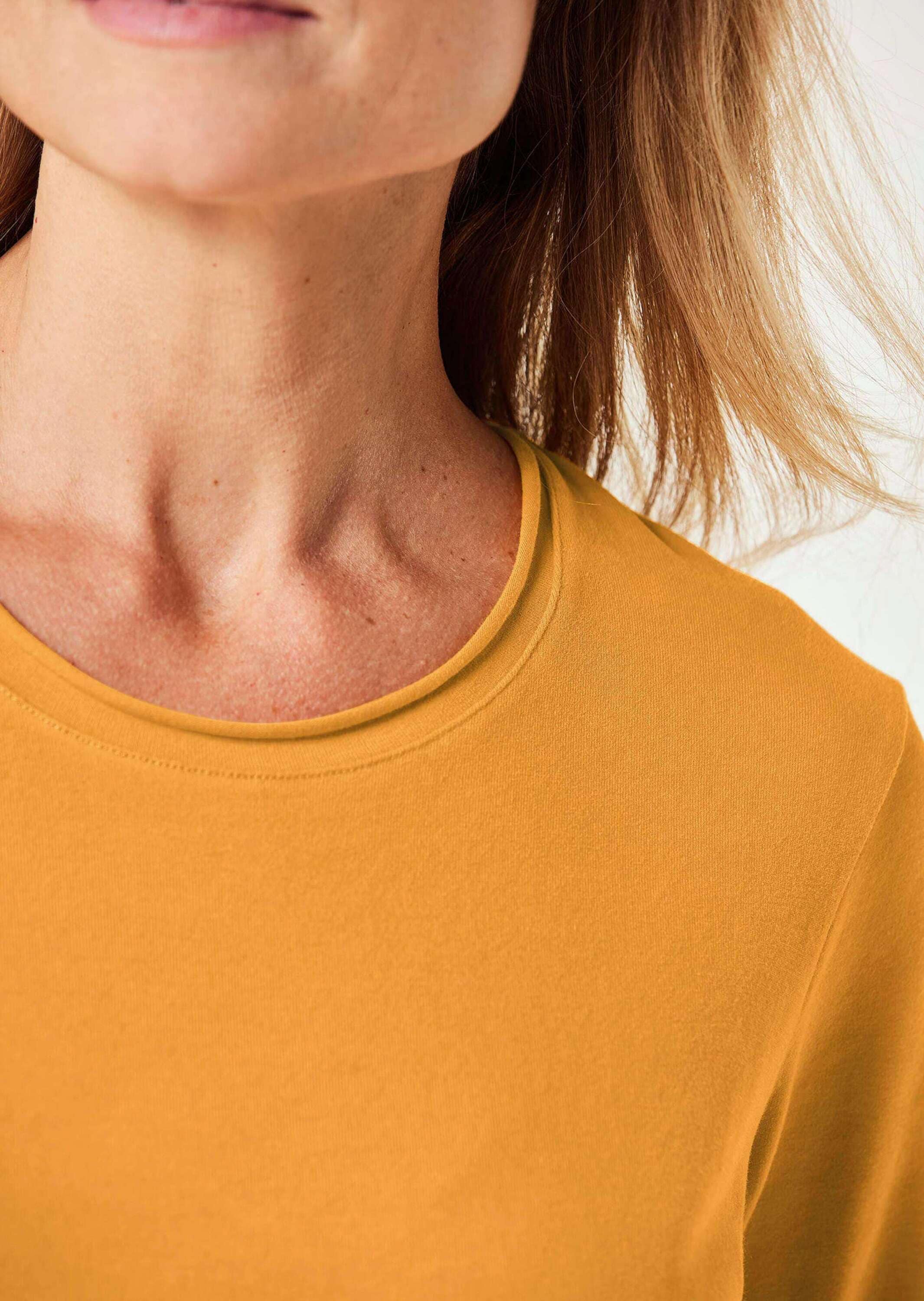 GOLDNER Longpullover »Kurzgröße T-Shirt mit Rundhals«