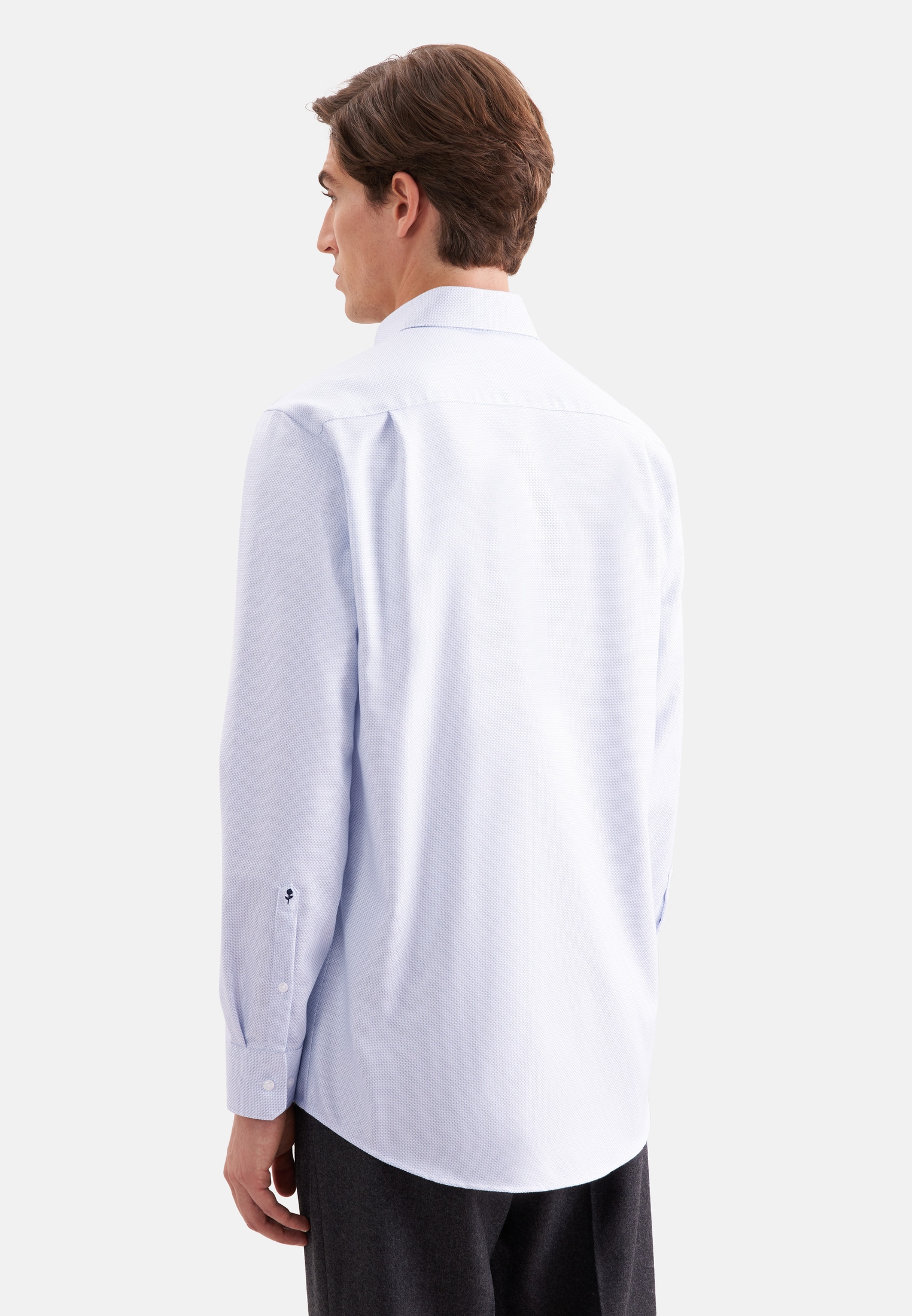 seidensticker Businesshemd »Schwarze Rose« Regular 1/1 Button-Down-Kragen Struktur
