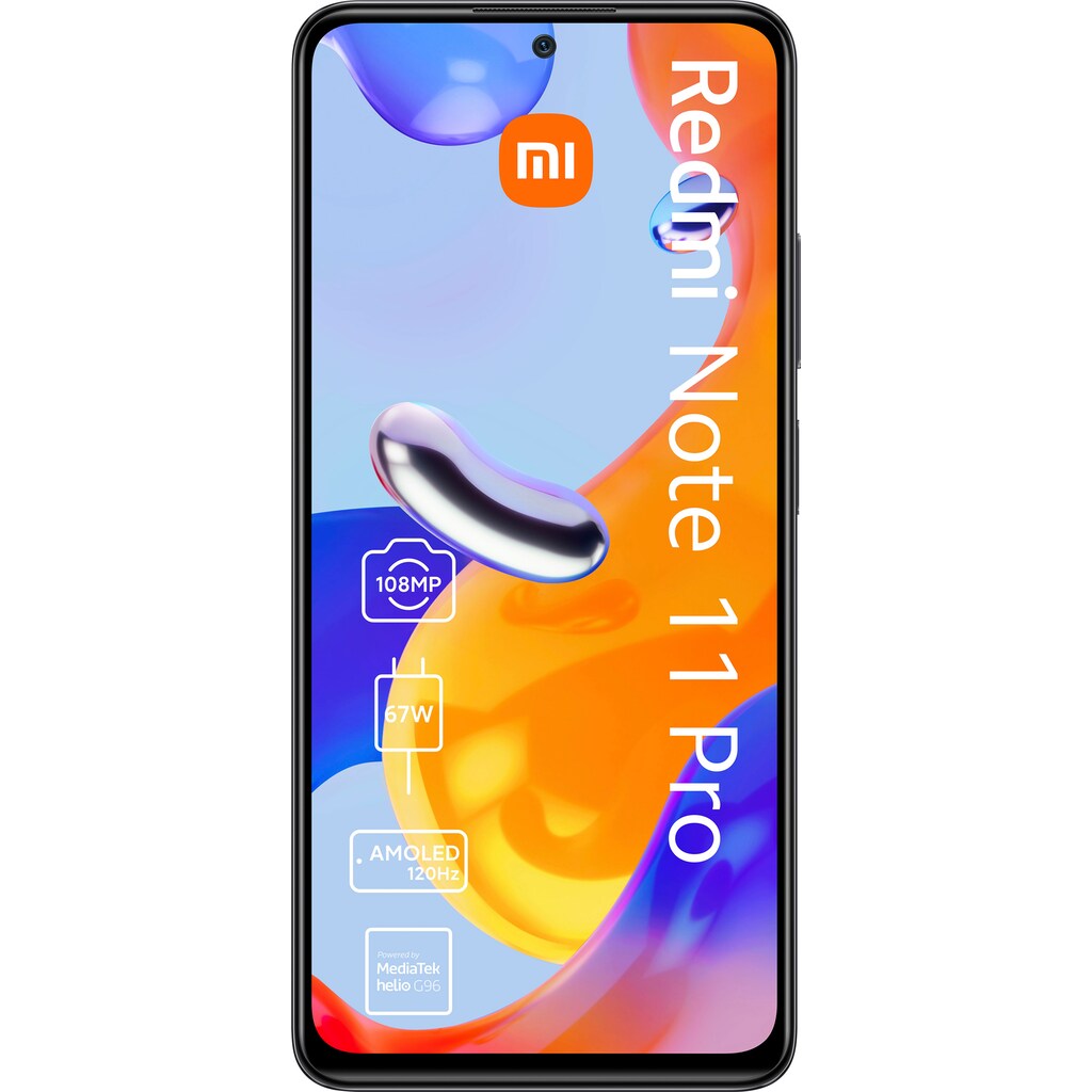 Xiaomi Smartphone »Redmi Note 11 Pro«, Graphite Gray, 16,94 cm/6,67 Zoll, 128 GB Speicherplatz, 108 MP Kamera