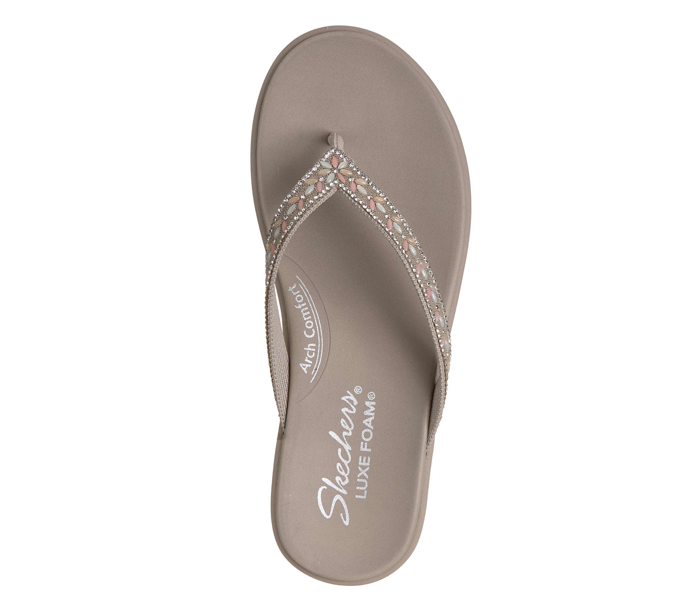 Skechers Zehentrenner »MEDITATION LUXE-«  Strandschuh, Sommerschuh, Badeschuh mit Glitzersteinchen