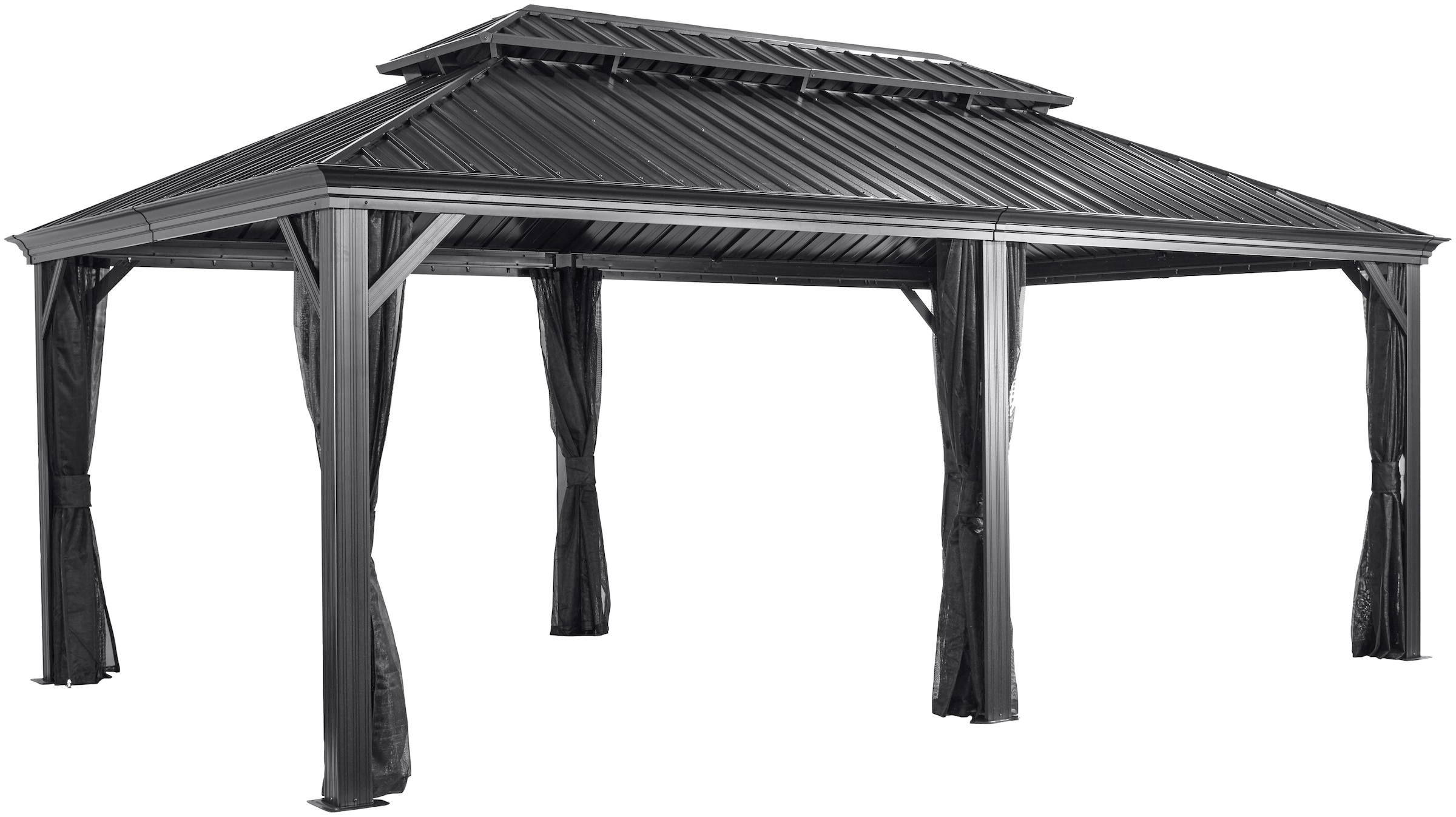 Sojag Pavillon »Gazebo Messina«, (Set), BxT: 363x598 cm, mit 6 Moskitonetzen