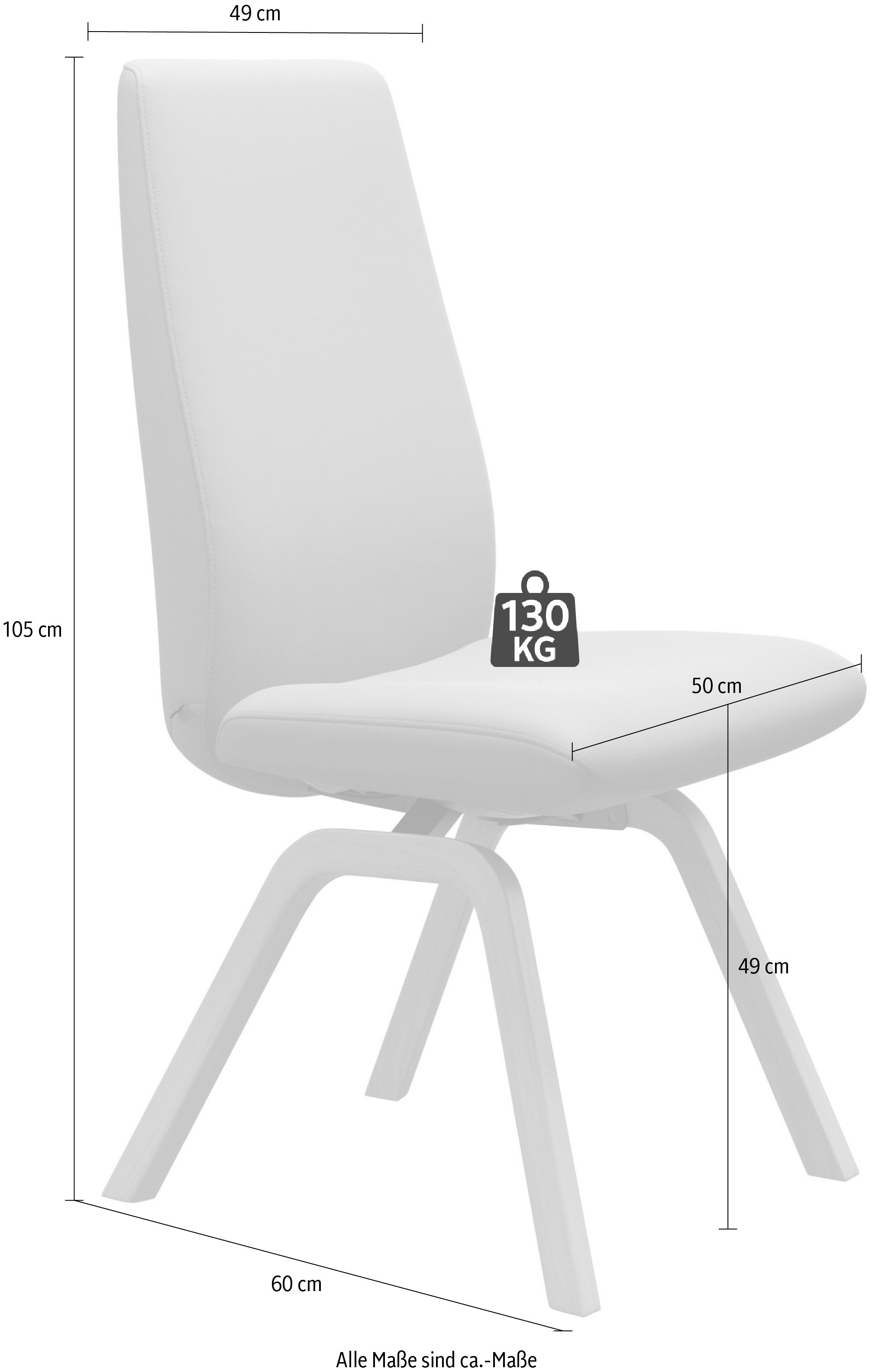 Stressless® Polsterstuhl »Laurel«, ROHLEDER Stoff Q2 FARON, High Back, Größe L, mit schräggestellten Beinen in Eiche gekalkt