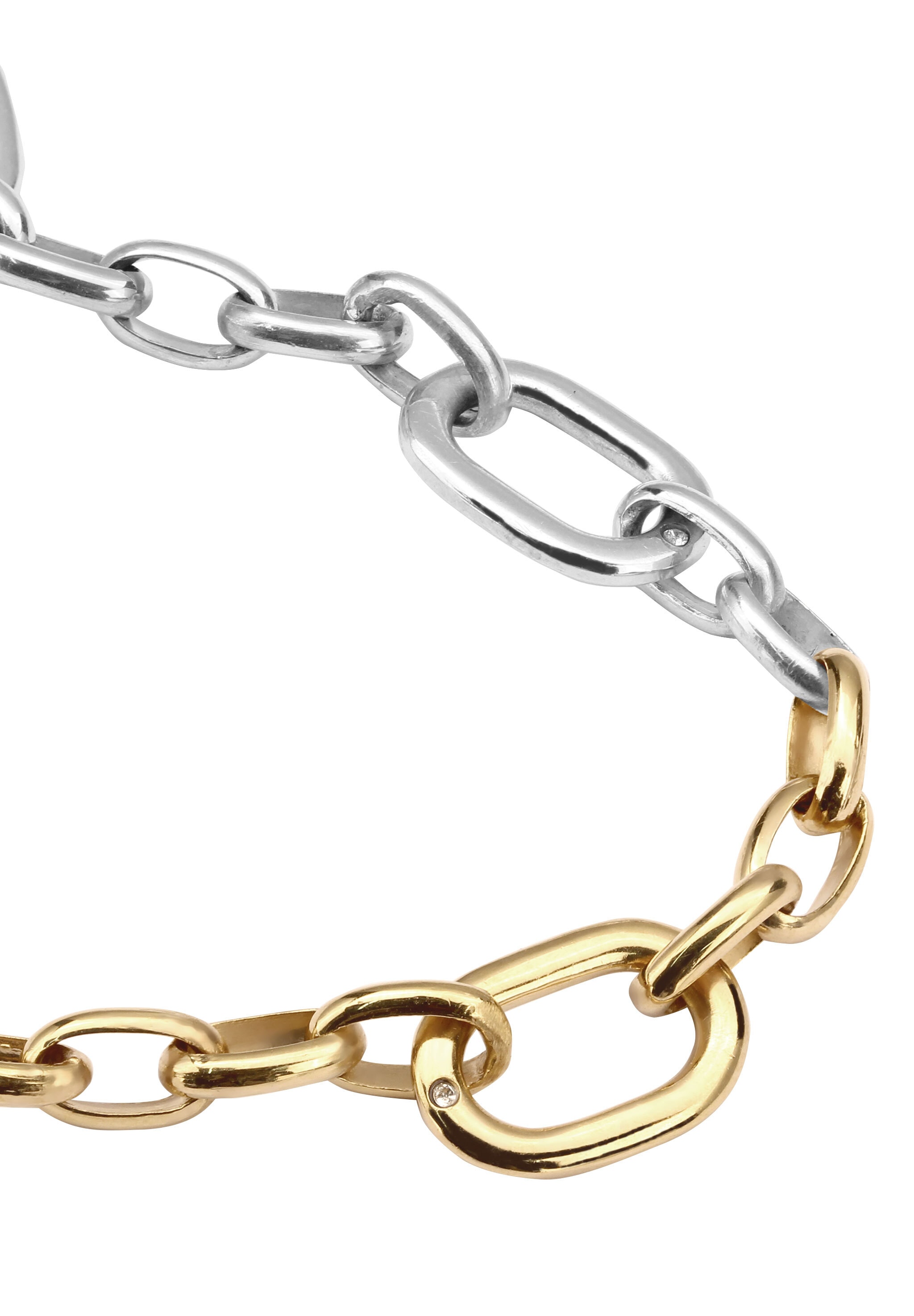 Elli Armkette »Armband Bicolor Glas Kristalle Weiß 925 Sterling Silber«