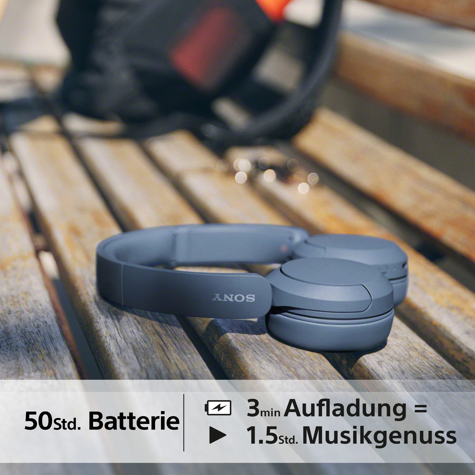 Sony On-Ear-Kopfhörer »WHCH520«, Bluetooth, Freisprechfunktion-Rauschunterdrückung, 50 Std. Akkulaufzeit