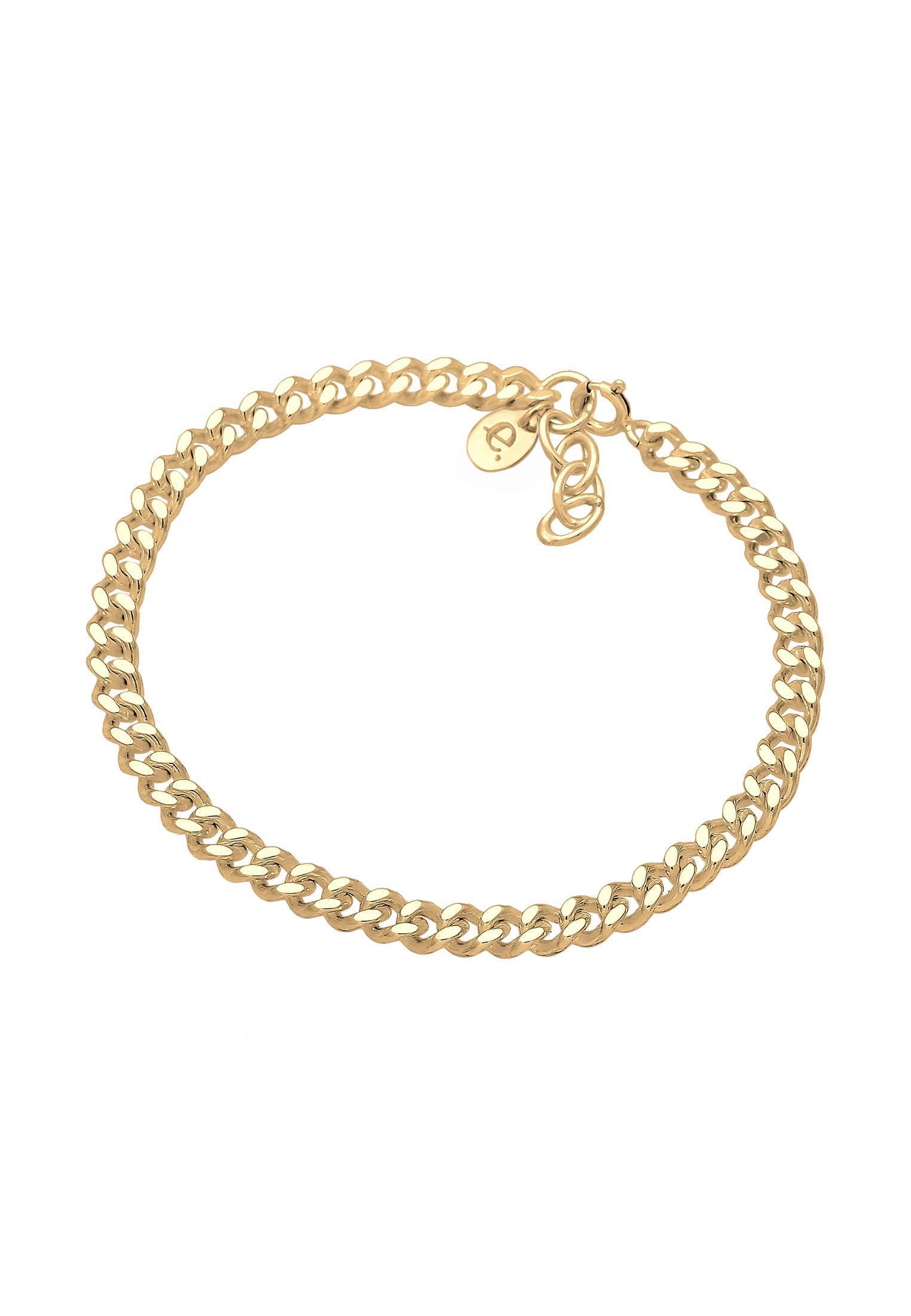 Elli Premium Armkette »Armband Panzerkette Massiv Basic Blogger Trend 925 Silber«
