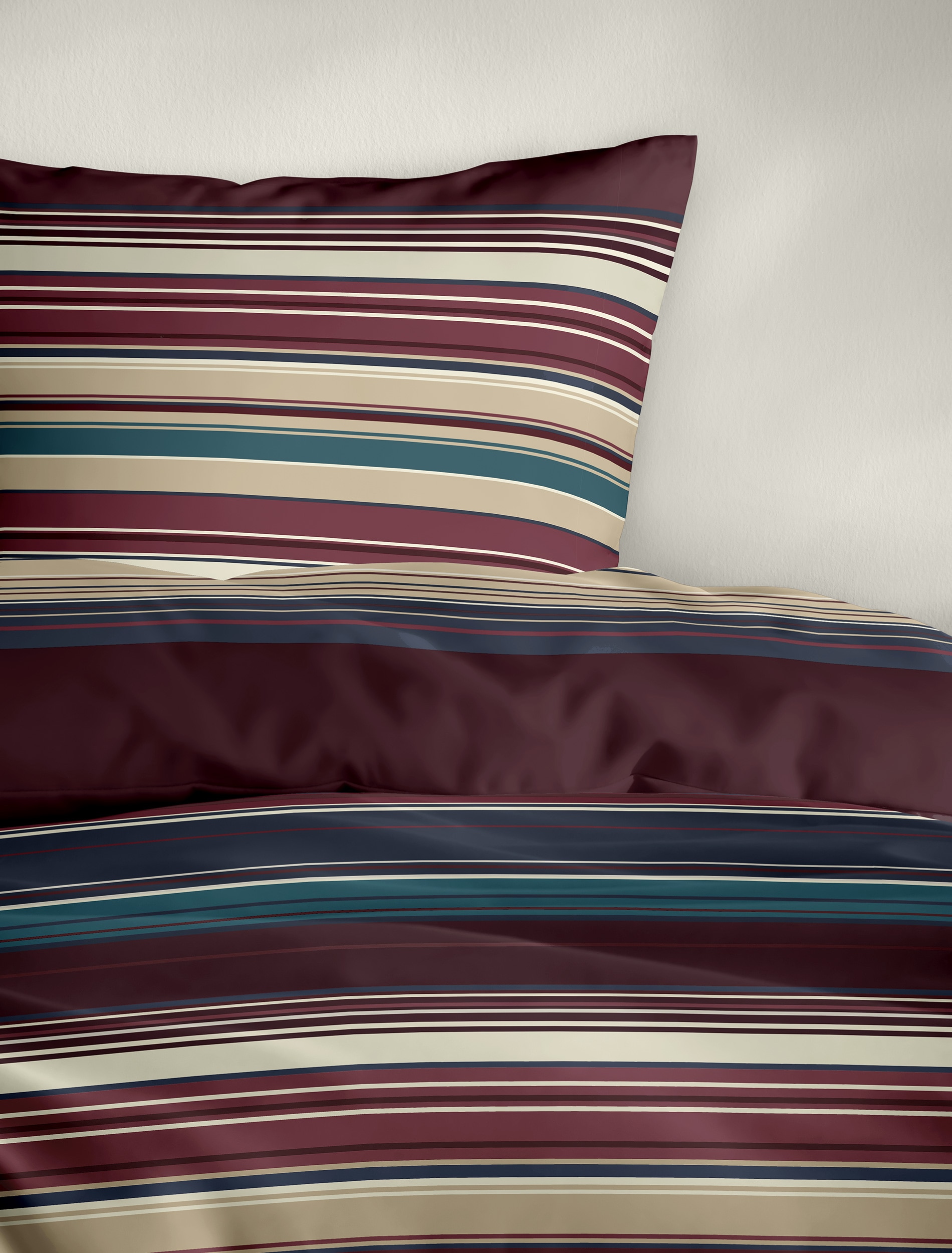 BIERBAUM Bettwäsche »4171« 2 Stk. Mako-Satin, 100 % Baumwolle, pflegeleicht