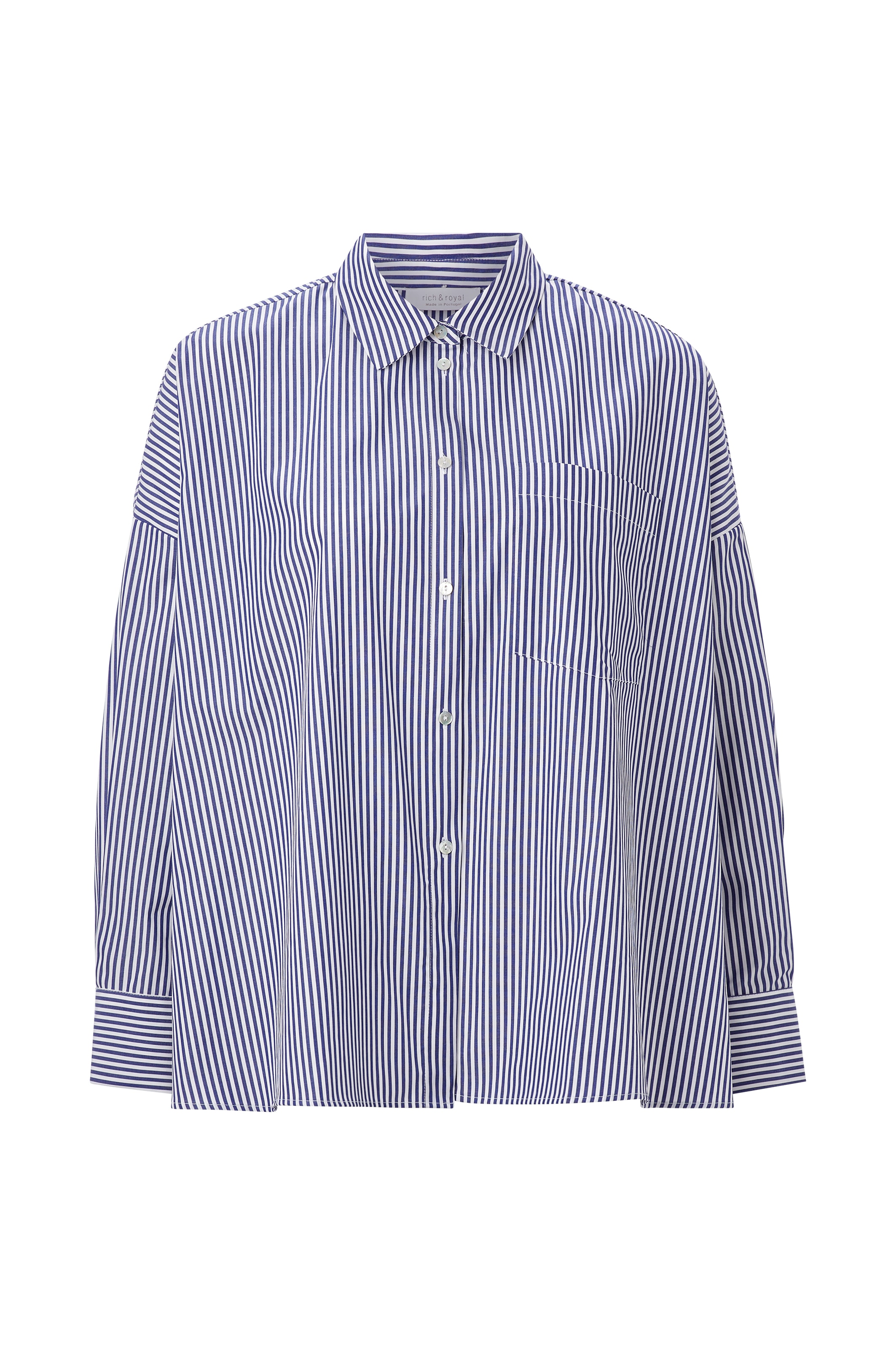 RICHROYAL Langarmbluse, oversized, gestreift