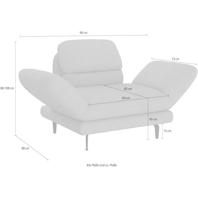 DOMO collection Sessel »Padova«, wahlweise mit Arm- und Rückenfunktion  bequem bestellen