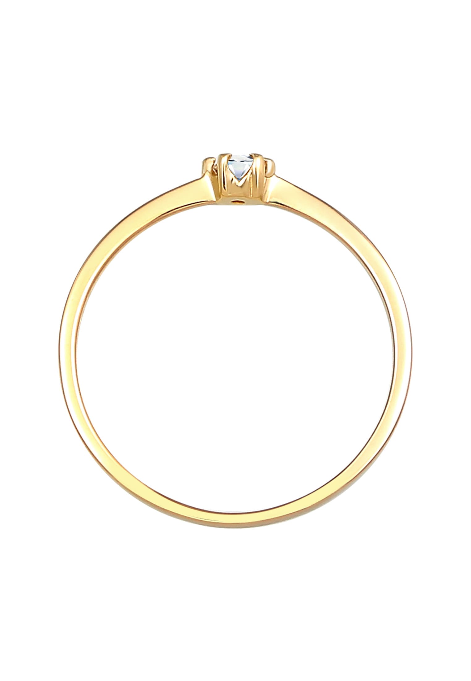 Elli DIAMONDS Verlobungsring »Ring Diamant Weiß Brillantschliff (0.11 ct) 585 Gelbgold«