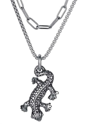 Kette mit Anhänger »Schmuck Geschenk, Gecko«, (Set, 1 tlg.)