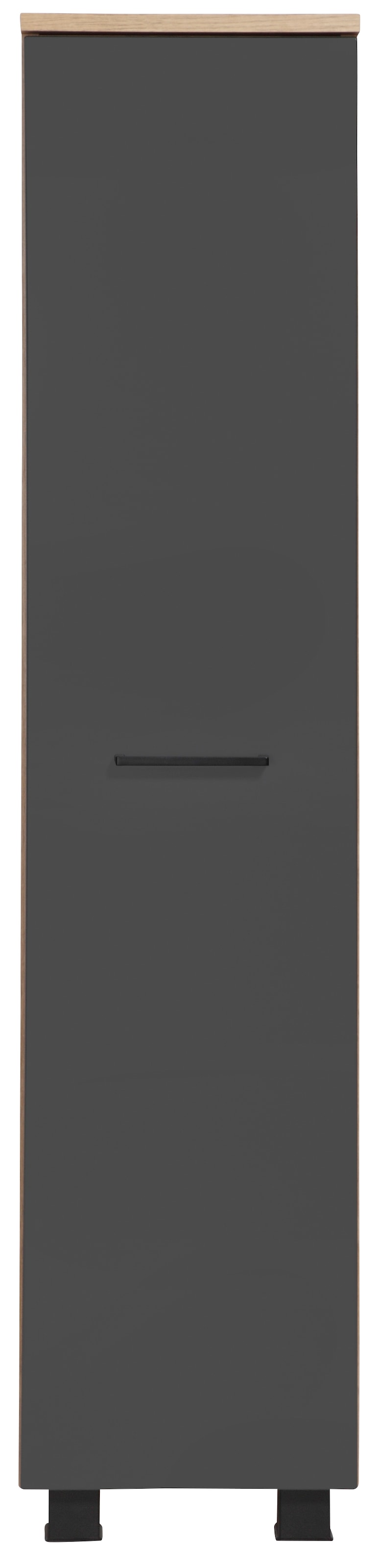 welltime Badmöbel-Set »"Trento", Badezimmer-Set, Hängeschrank, Unterschrank, Midischrank«, (5 St.), Waschbeckenunterschrank, Spiegelschrank inkl. Aufbauleuchte