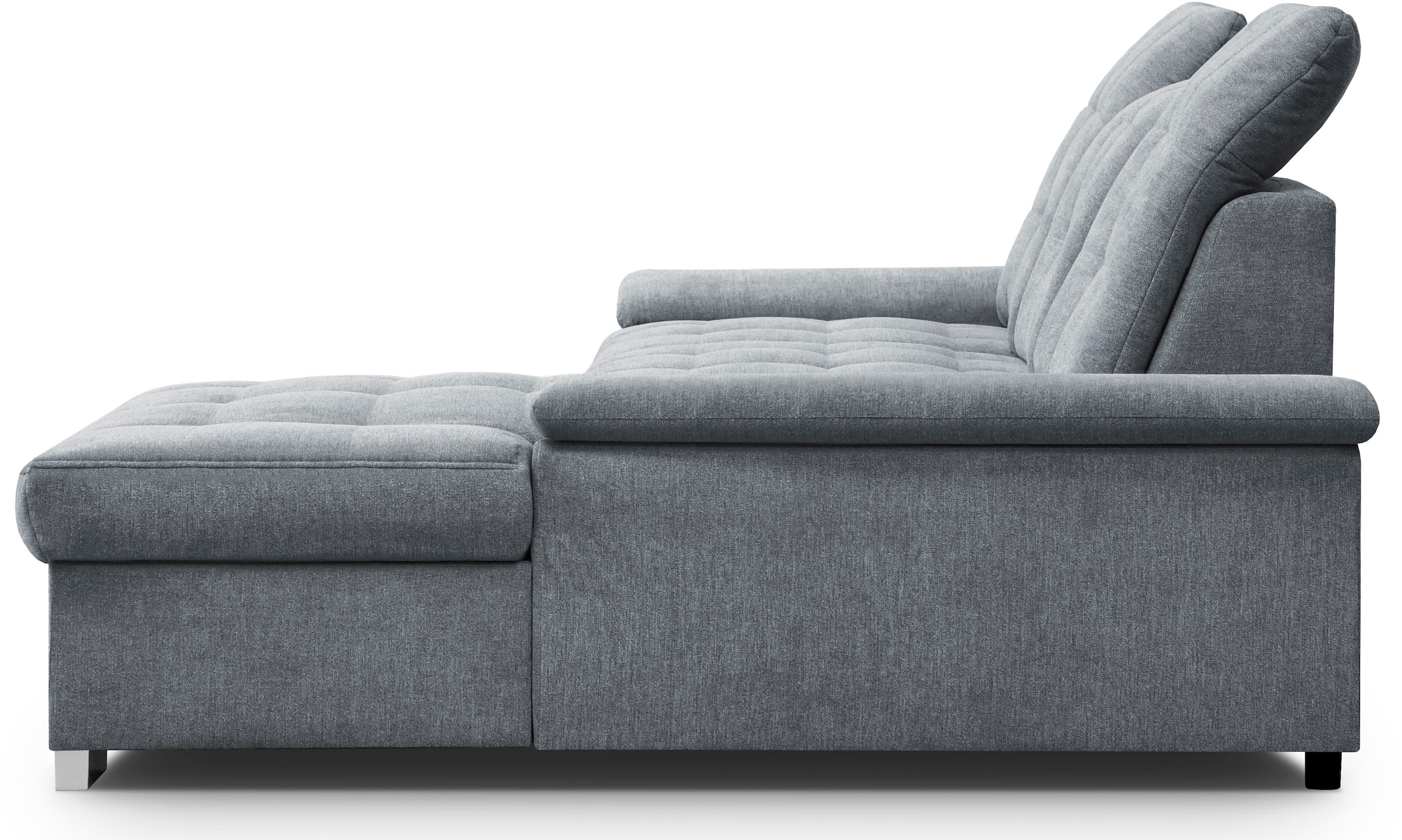 WERK2 Ecksofa Carmen, Sofa, Eckcouch mit Schlaffunktion, Bettkasten und Sitztiefenverstellung