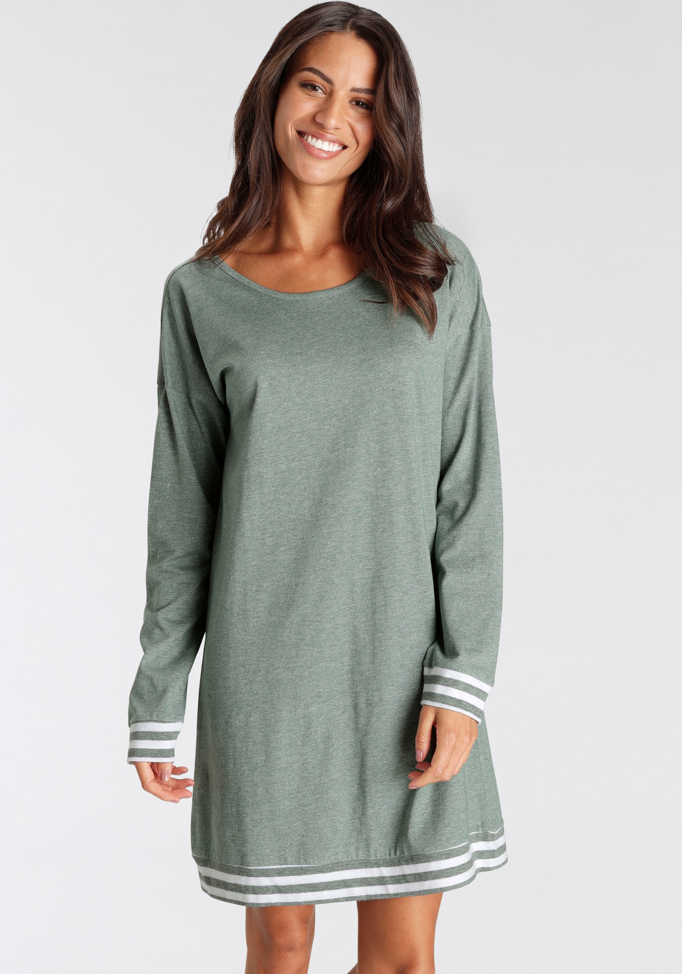 Sleepshirt, mit Streifen-Details