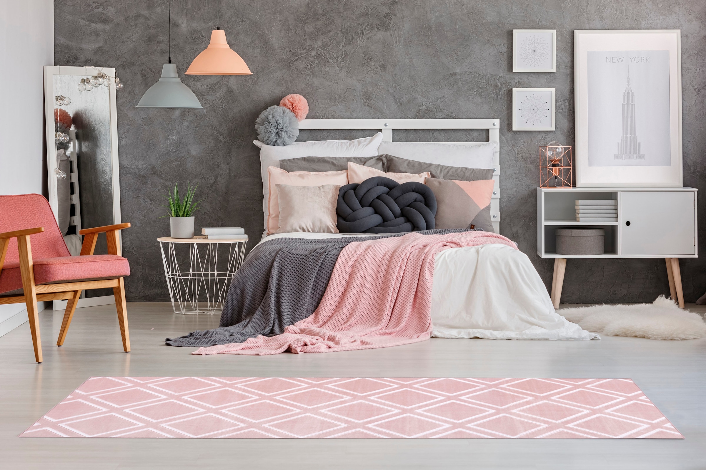 my home Läufer »Ledion«, rechteckig, 7 mm Höhe, besonders weich durch Mikrofaser, Teppichläufer, Kurzflor, 3D-Effekt