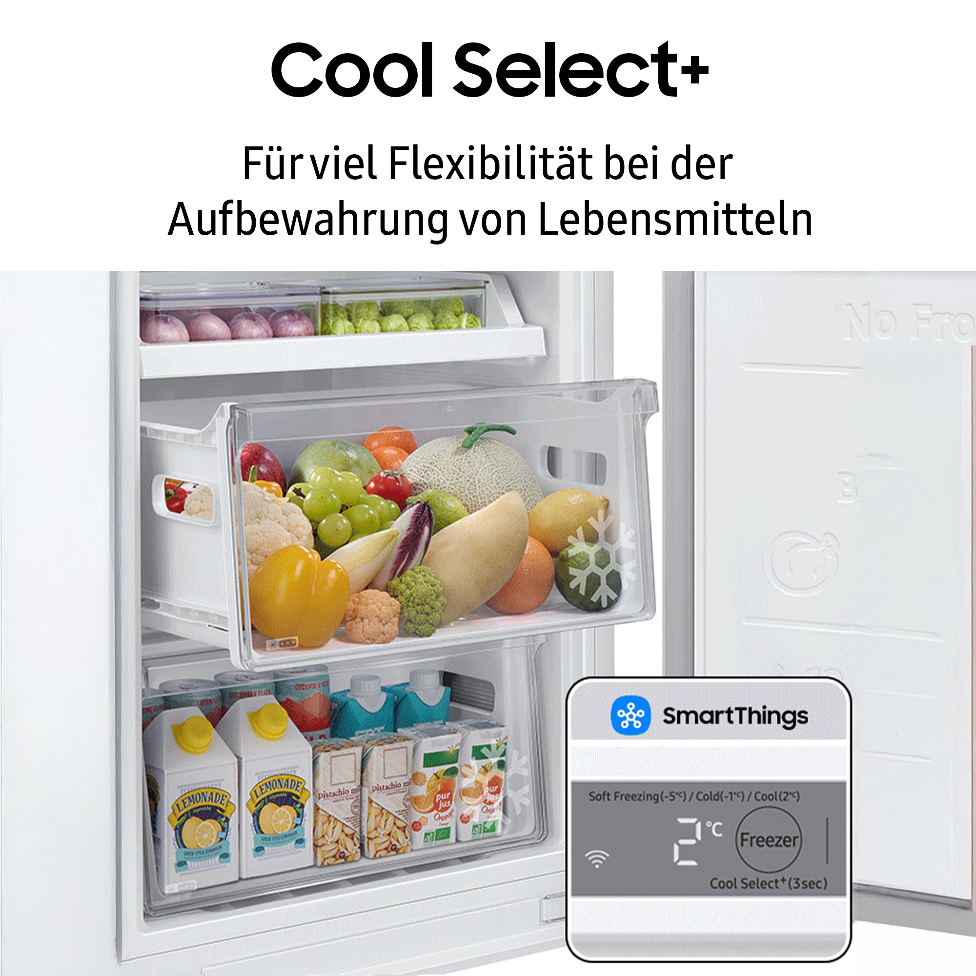 Samsung Einbaukühlgefrierkombination BRB8OF »BRB80F26BDFO«, Twin Cooling Plusᵀᴹ ‑ Verlängert Frische und Geschmack
