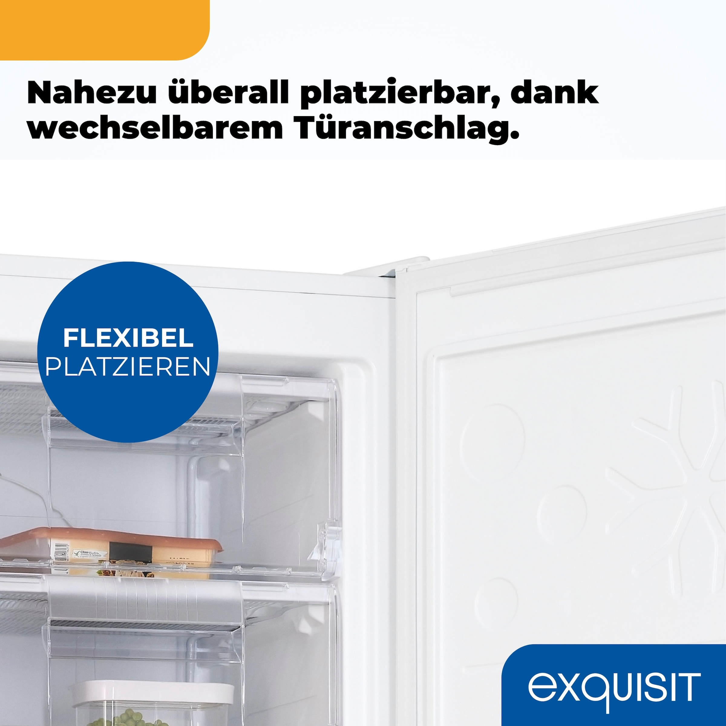 exquisit Gefrierschrank »GS230-H-050C weiss« 144 cm hoch 54 cm breit Perfekt für Ihre Küche: flexibel, praktisch & klar strukturiert