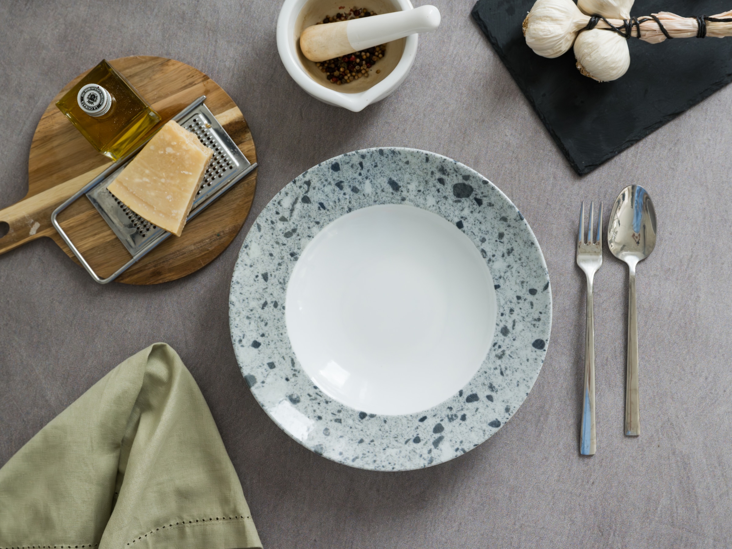 CreaTable Pastateller »Stone Collection Florenz, Teller Set, 4-tlg.« Italienische Eleganz, Vielseitig einsetzbar