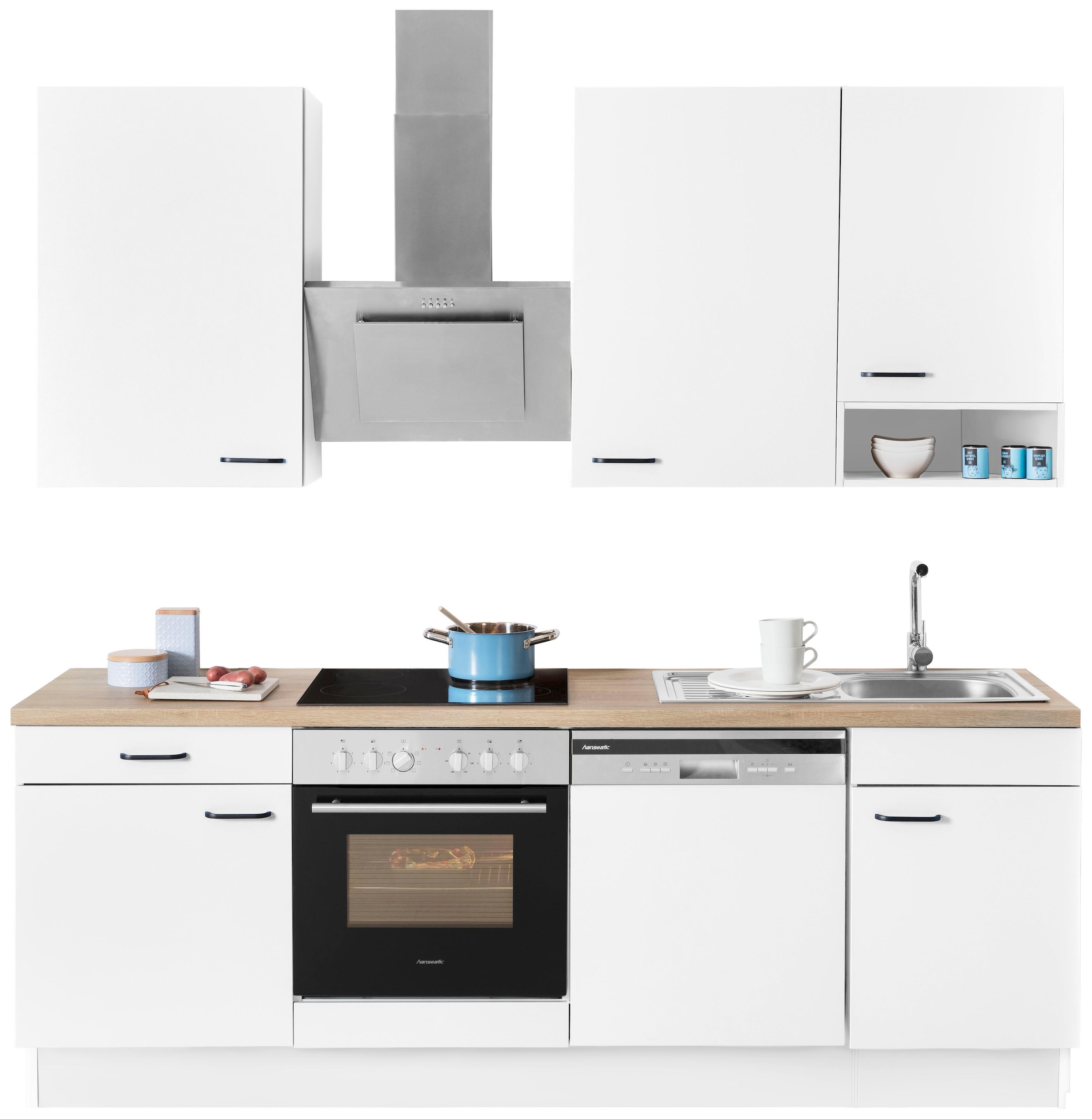 OPTIFIT Küchenzeile "Elga" Premium-Küche mit Soft-Close-Funktion, Vollauszug, Breite 230 cm