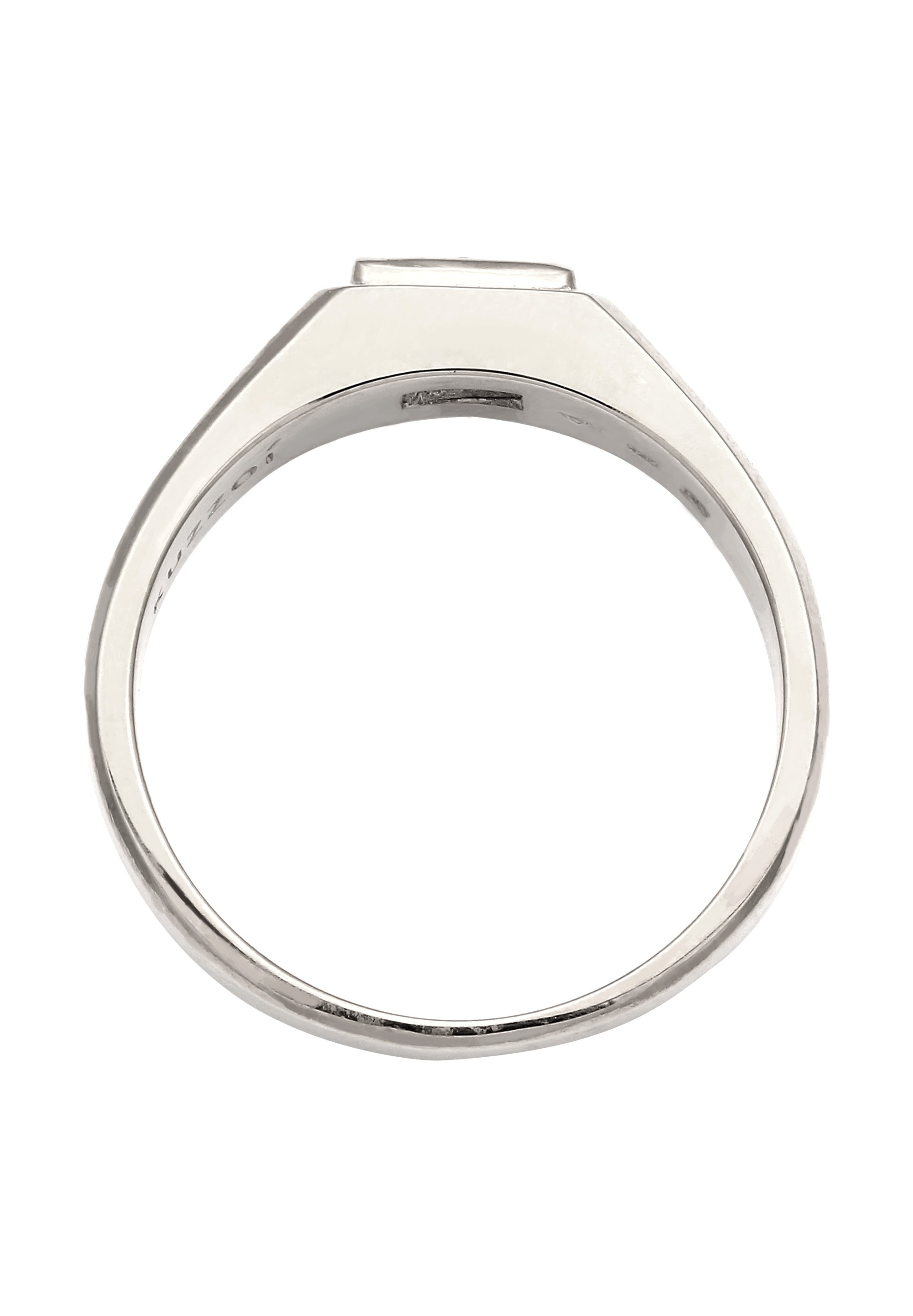 Kuzzoi Siegelring »Ring Siegelring Rechteck Synthetischer Saphir Blau 925 Sterling Silber«