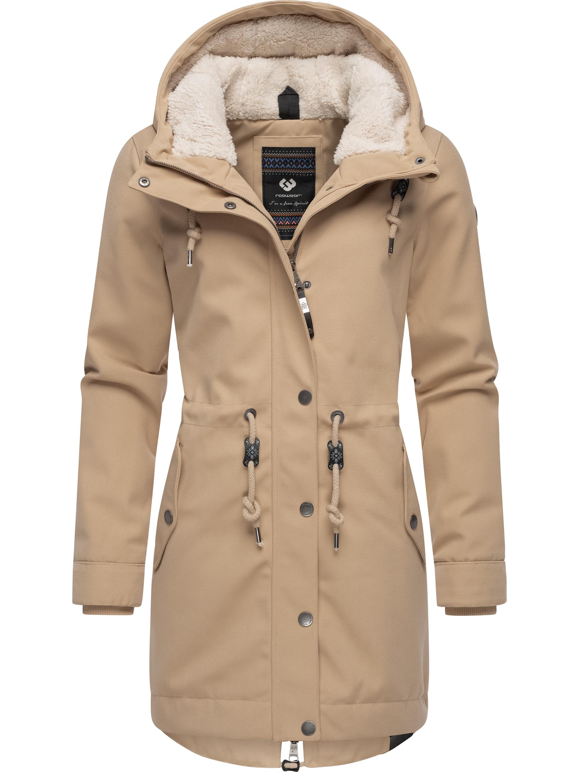 Ragwear Parka »Kurzmantel Canny Canvas«, mit Kapuze, Wasserdichter Damen Wintermantel mit Kapuze