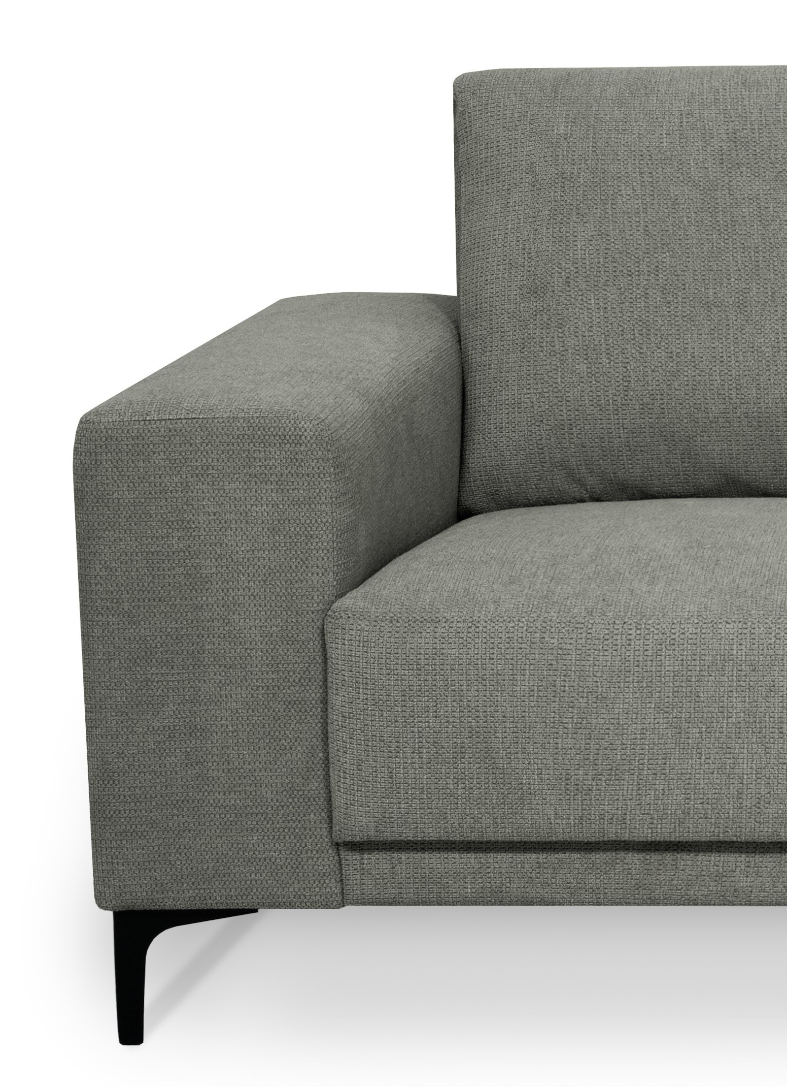 Places of Style 3-Sitzer »Xander«, Breite 224 cm, Soft-Touch Chenille, schwarze Metallfüßen