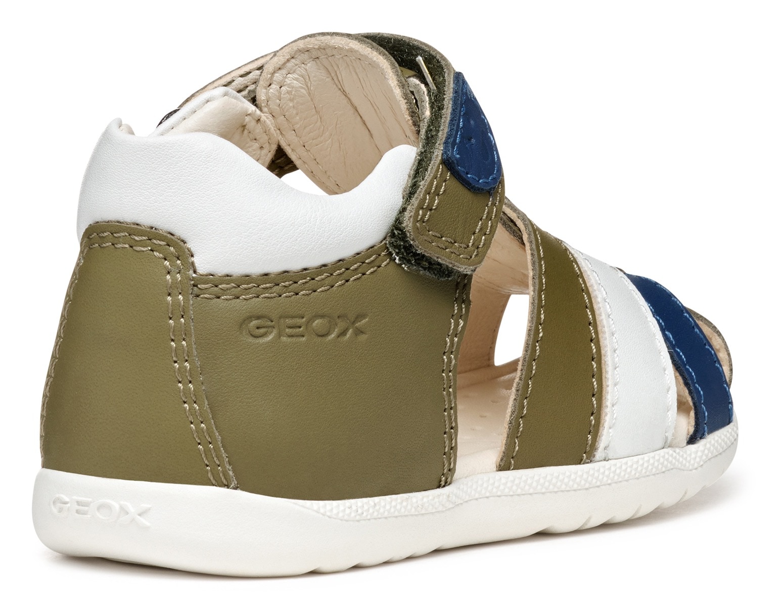 Geox Lauflernschuh »B SANDAL MACCHIA BOY«, Sandale, Babyschuh, Klettschuh mit bunten Riemchen