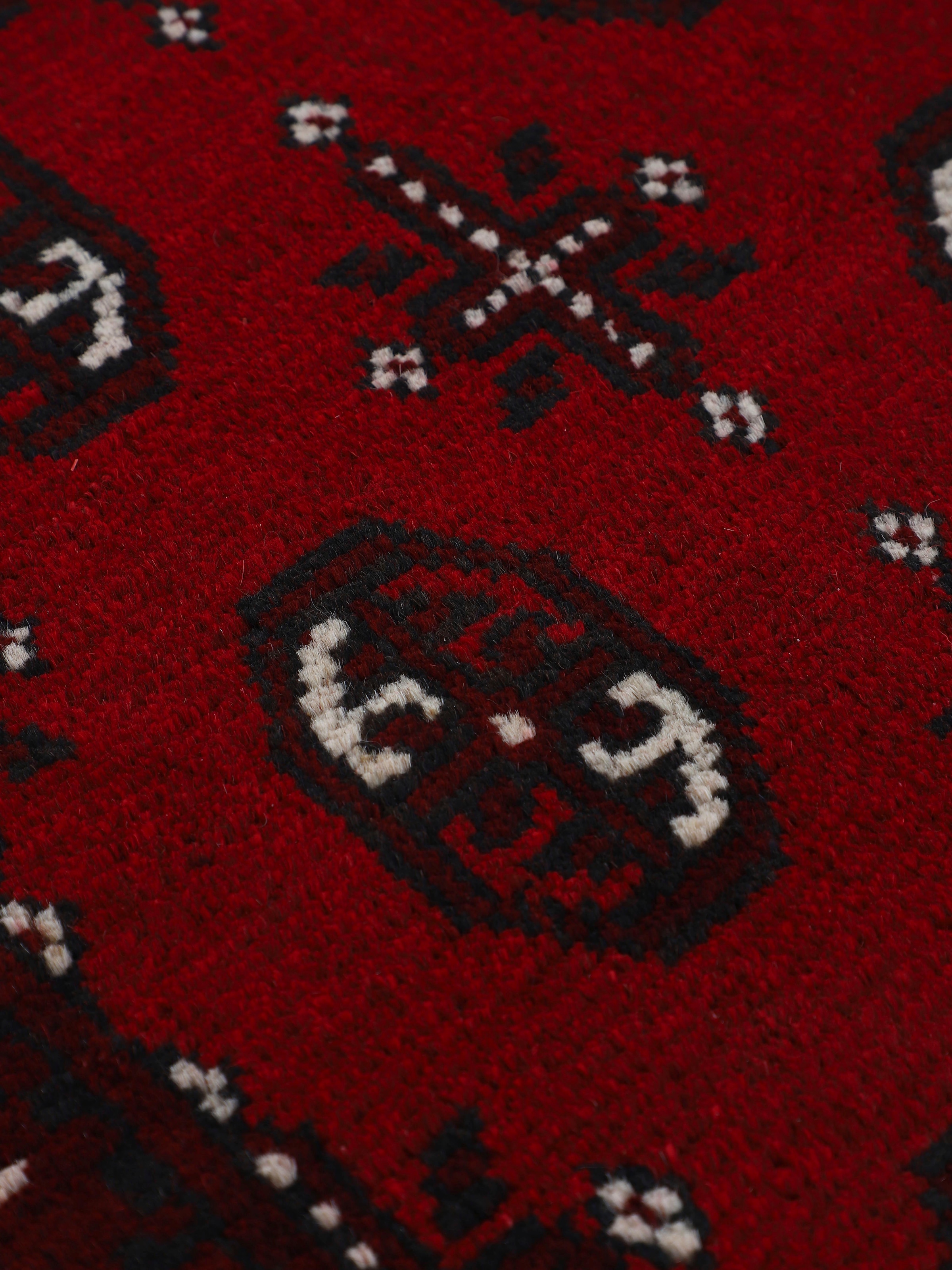 Woven Arts für Schurwolle Akhche Bokhara«, Orientteppich handgearbeitet »Afghan rechteckig, ein warmes Raumklima, reine