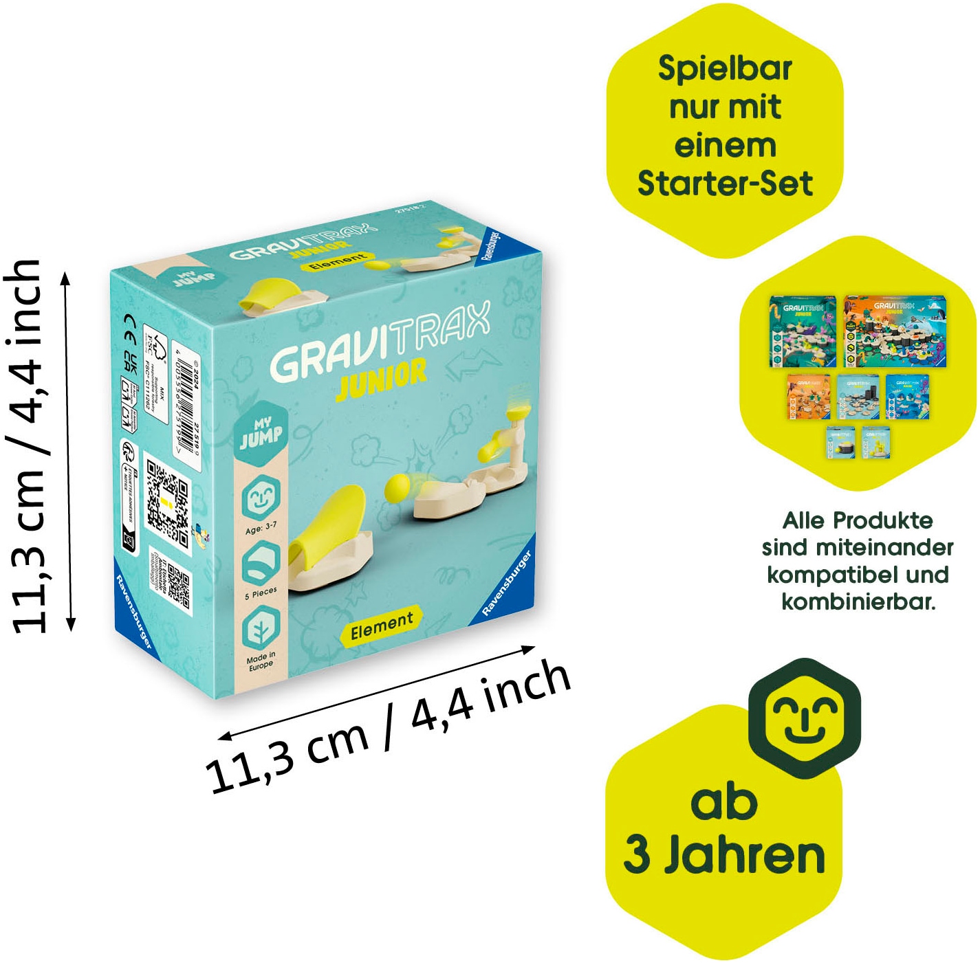 Ravensburger Kugelbahn-Bausatz »GraviTrax Junior My Jump Element«, Made in Europe