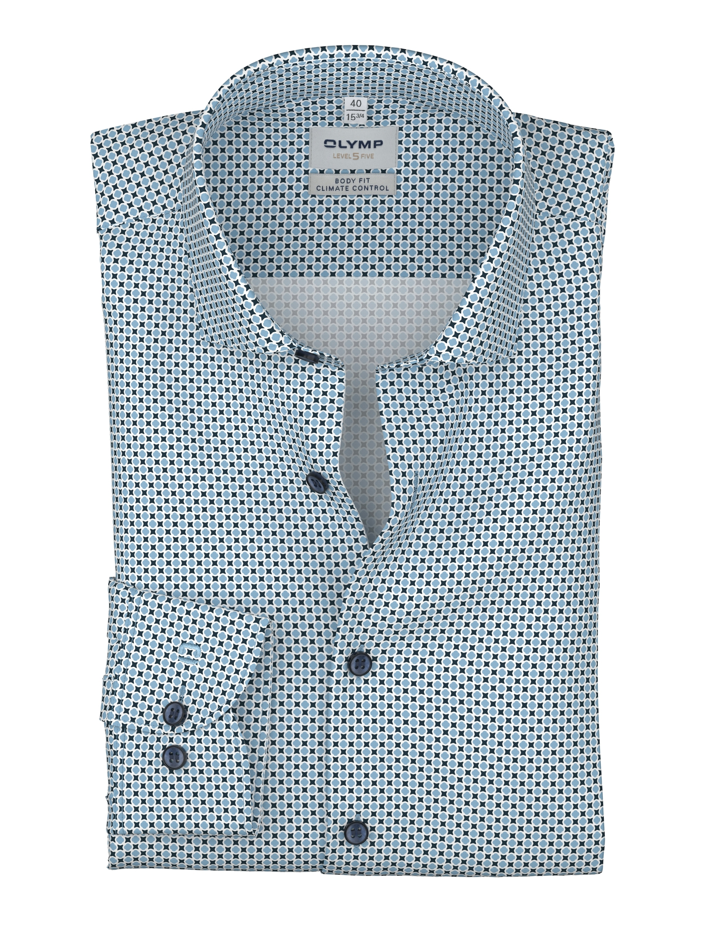 OLYMP Langarmhemd »Level Five« Businesshemd, body fit, Modern Kentkragen, Climate Control