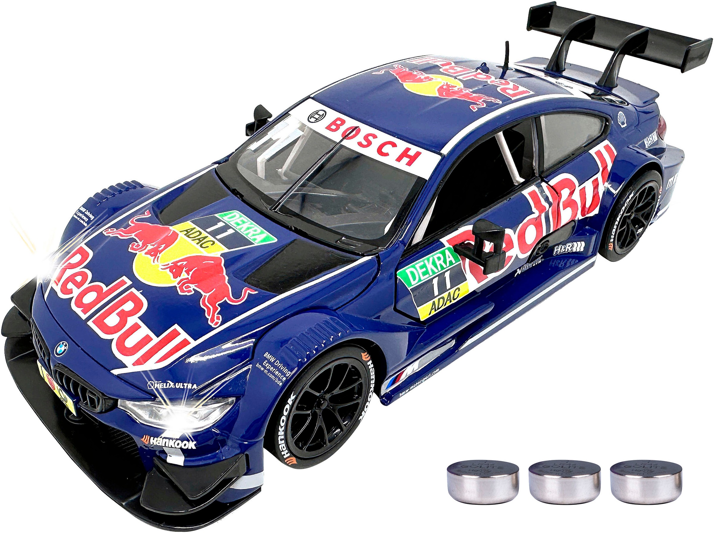 Jamara Spielzeug-Auto »Diecast,  BMW M4 DTM blau inklusive Batterien« LED Licht; Maßstab 1:24