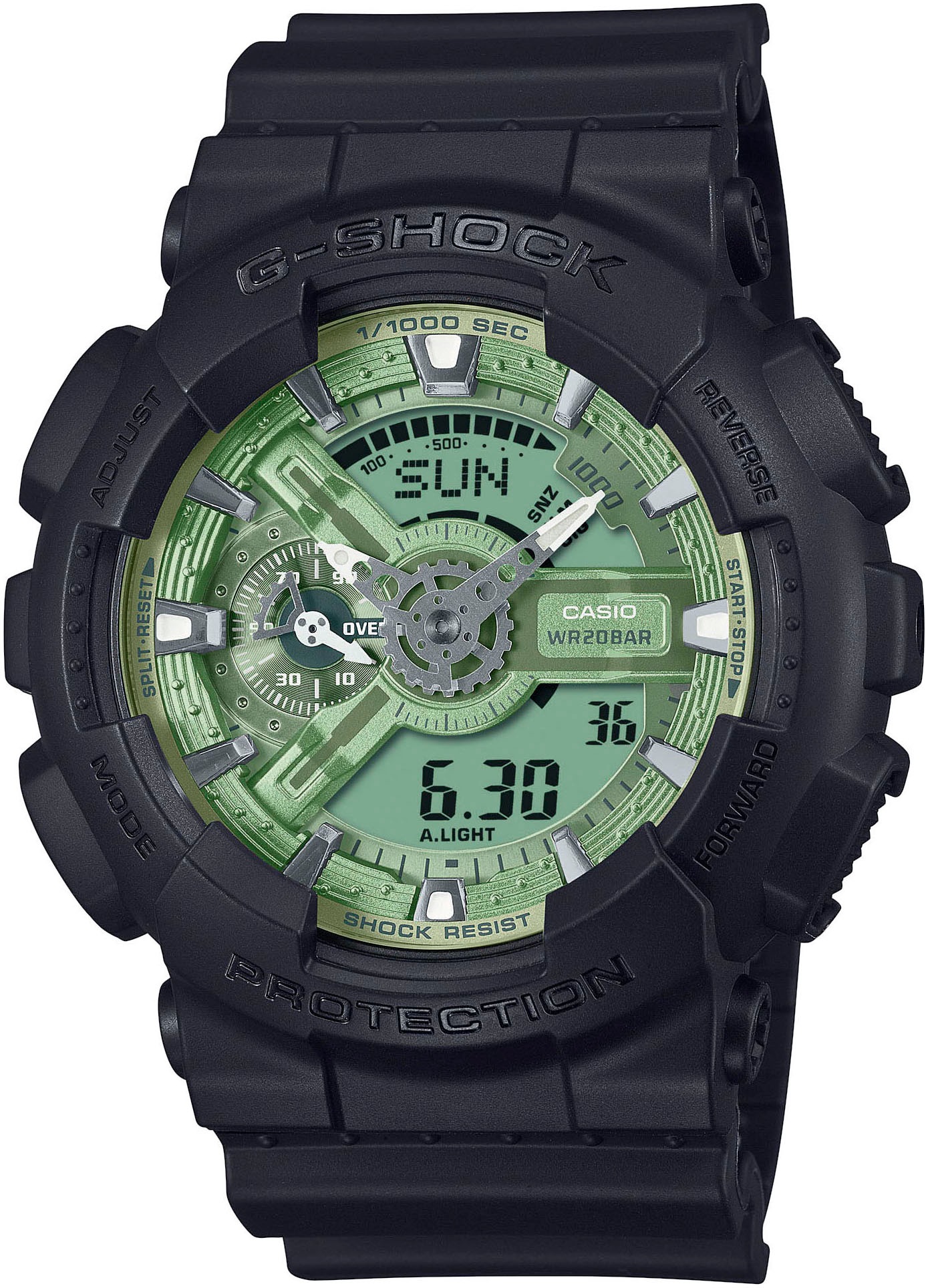 CASIO G-SHOCK Chronograph, Quarzuhr,Armbanduhr,Herrenuhr,digital, bis 20 bar wasserd.Resinarmband