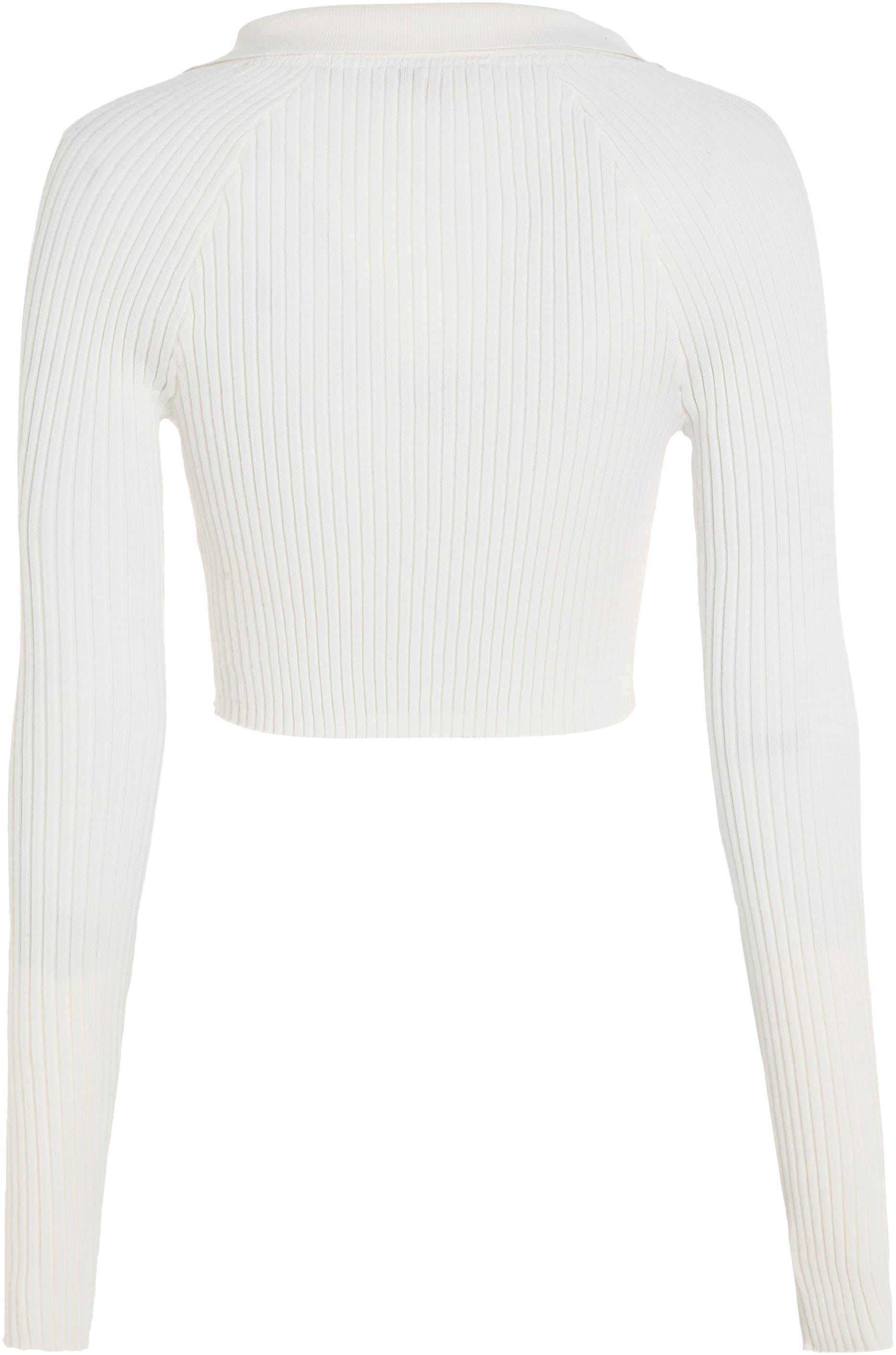 Tommy Jeans Strickpullover »TJW XS BADGE RIB COLLAR SWEATER«, mit V-Ausschnitt