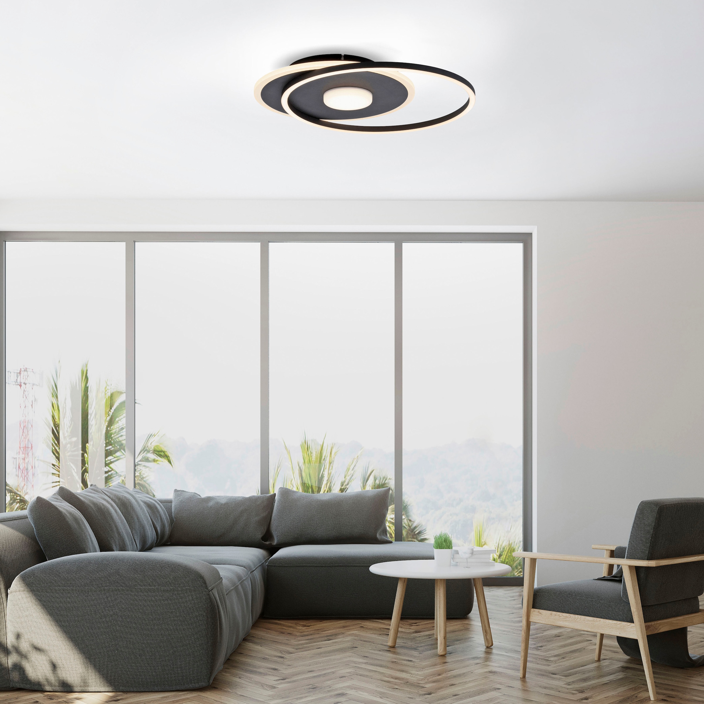 JUST LIGHT LED Deckenleuchte »DOMINO« LED-Board 1 Stk. Warmweiß