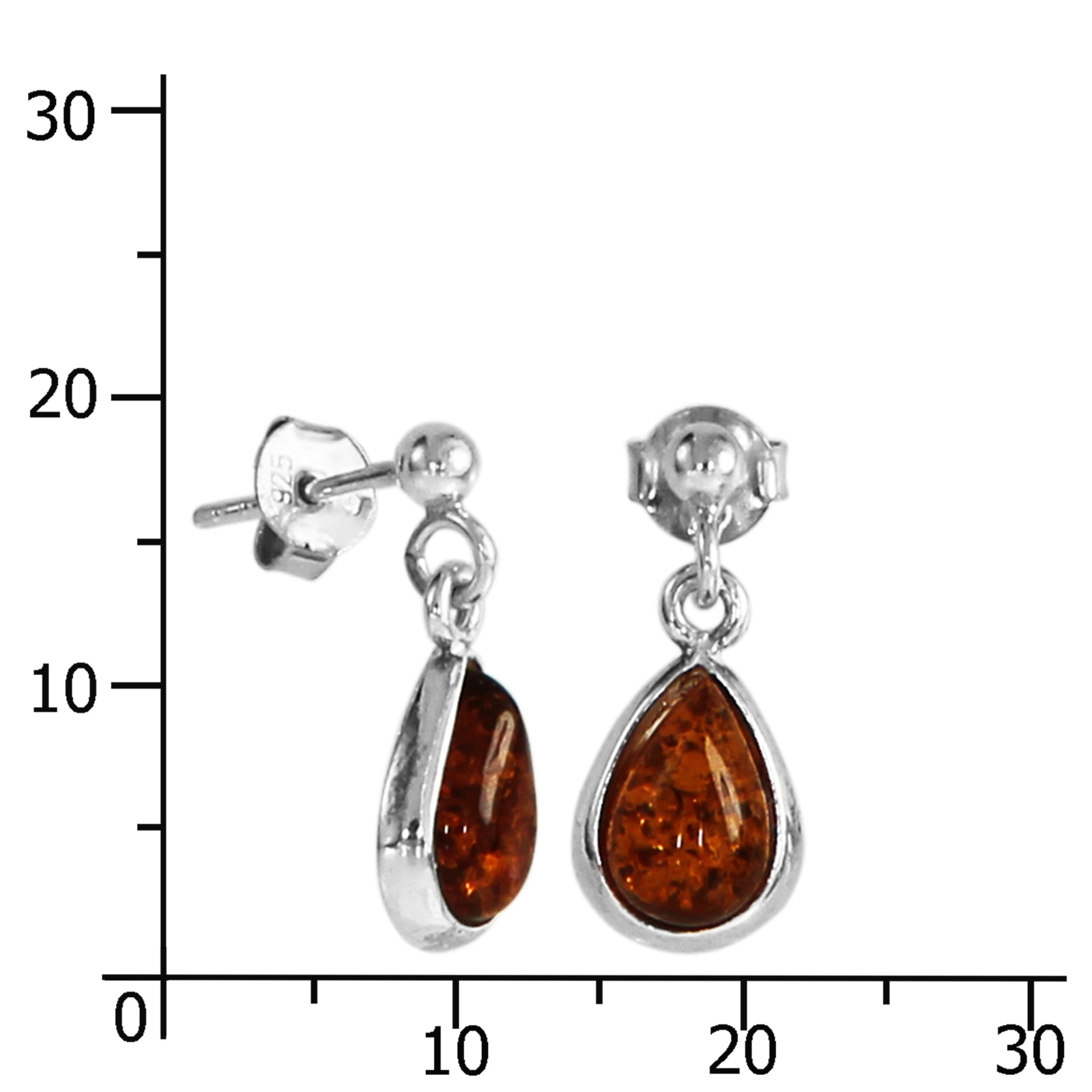 OSTSEE-SCHMUCK Paar Ohrhänger »Ostsee-Schmuck Ohrhänger Classic 9 x 6 mm«