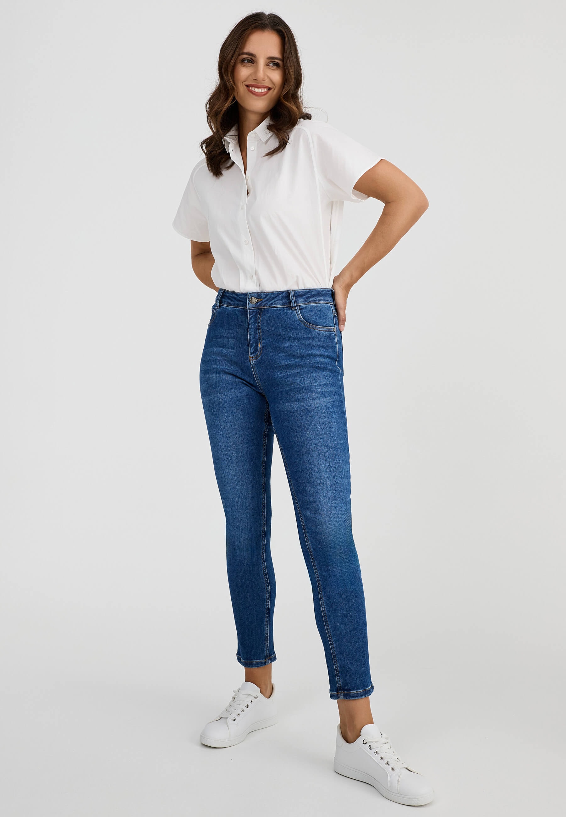 wonderjeans High-waist-Jeans »Skinny« in körperbetonter Passform