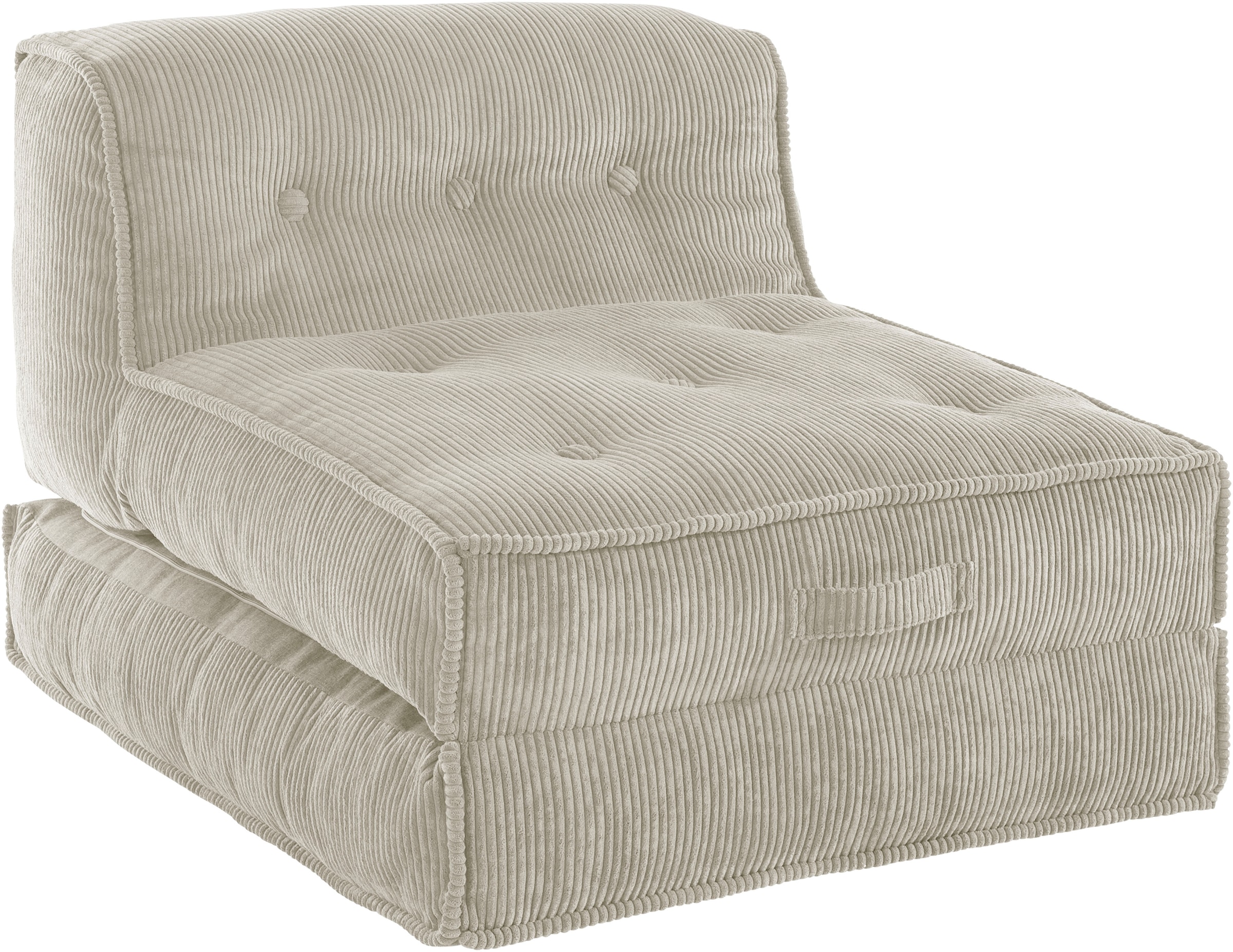 Größen, »Pia«, Cord, Pouf-Funktion. mit Raten Sessel auf 2 INOSIGN in Schlaffunktion, Loungesessel aus kaufen
