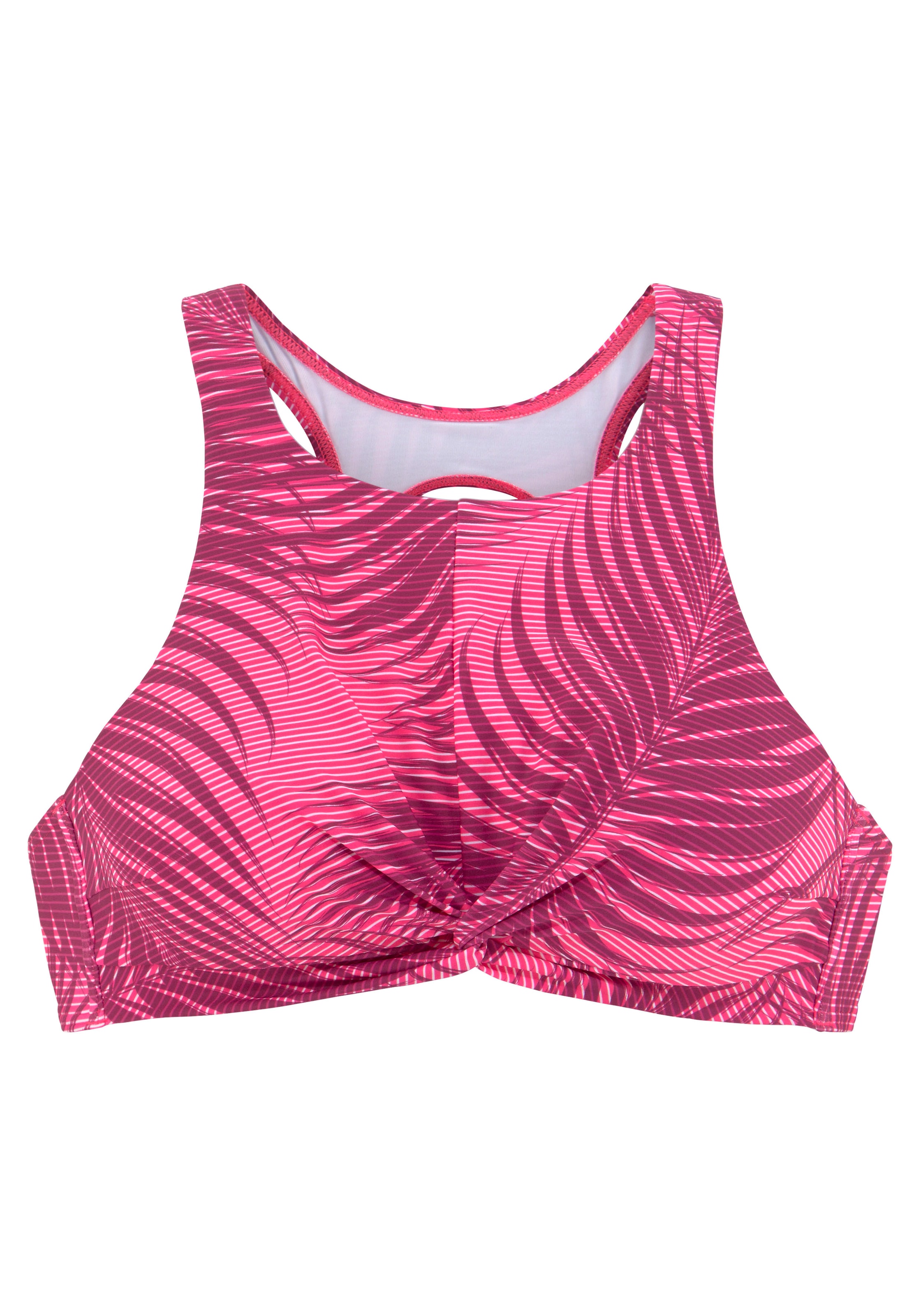 LASCANA ACTIVE Crop-Bikini-Top »Coal«, mit Knoten-Optik