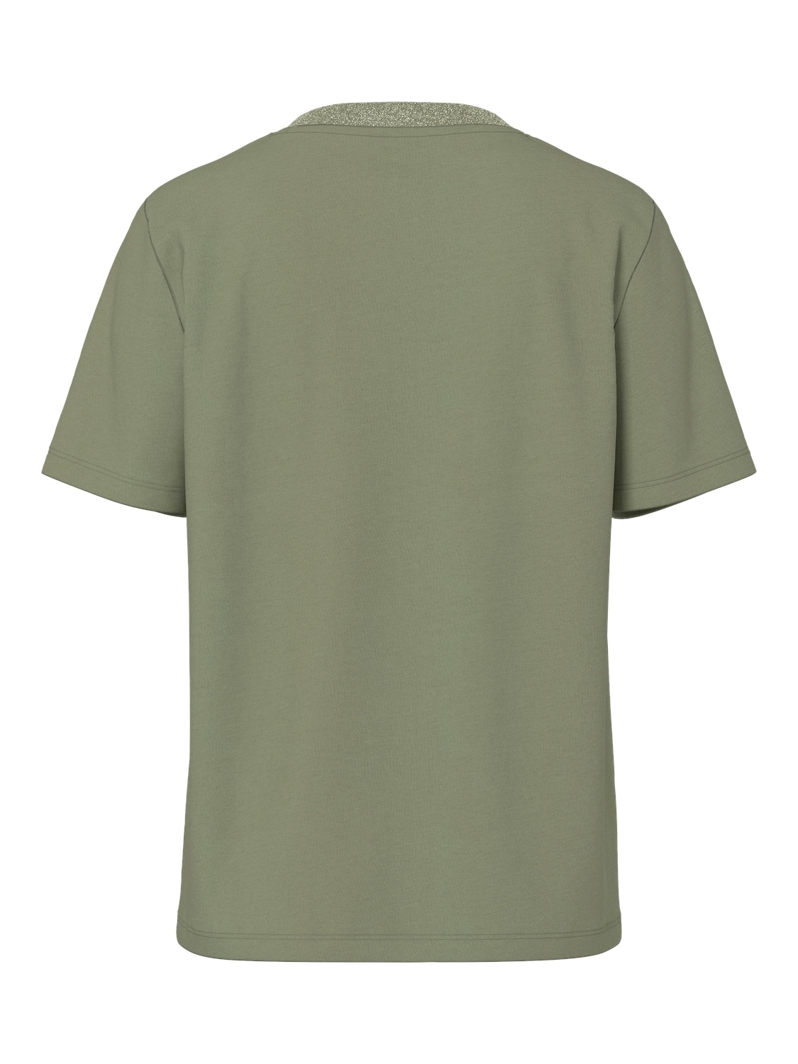 pieces Kurzarmshirt »PCRIA SS LUREX NECK TEE JRS NOOS BC« mit Glitzerdetail
