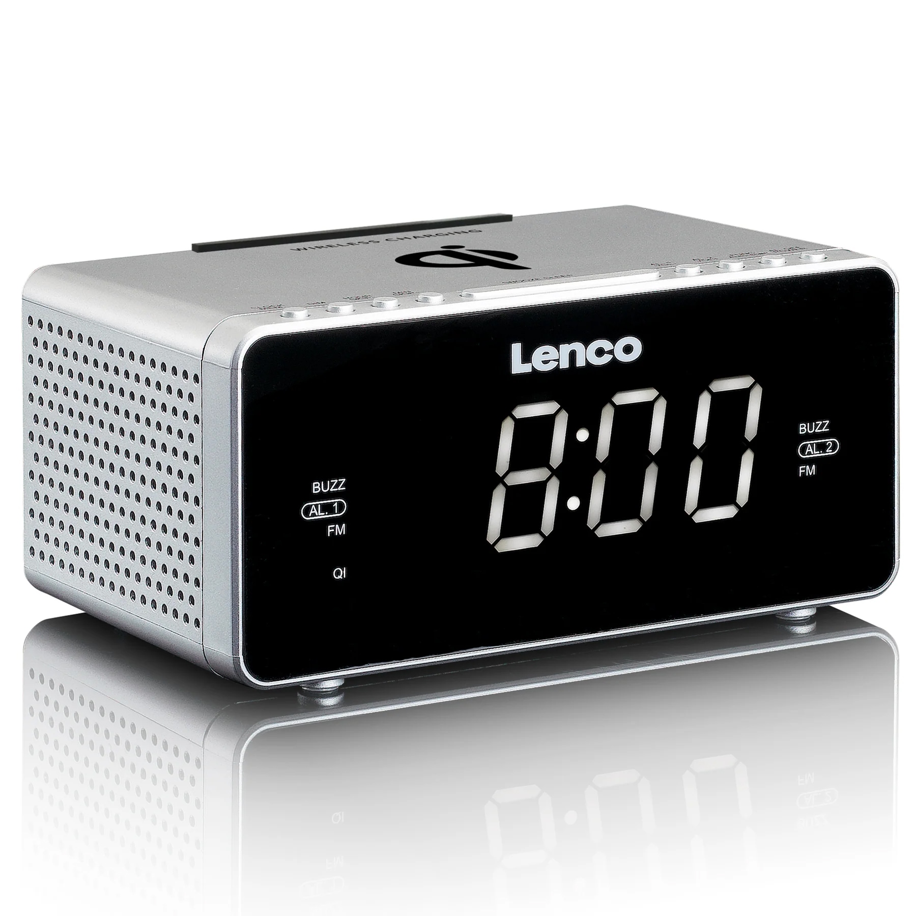 Lenco Uhrenradio »CR-550« ( FM-Tuner ) DAB+/FM‑Radiowecker, Bluetooth, kabelloses Ladepad für Smartphone