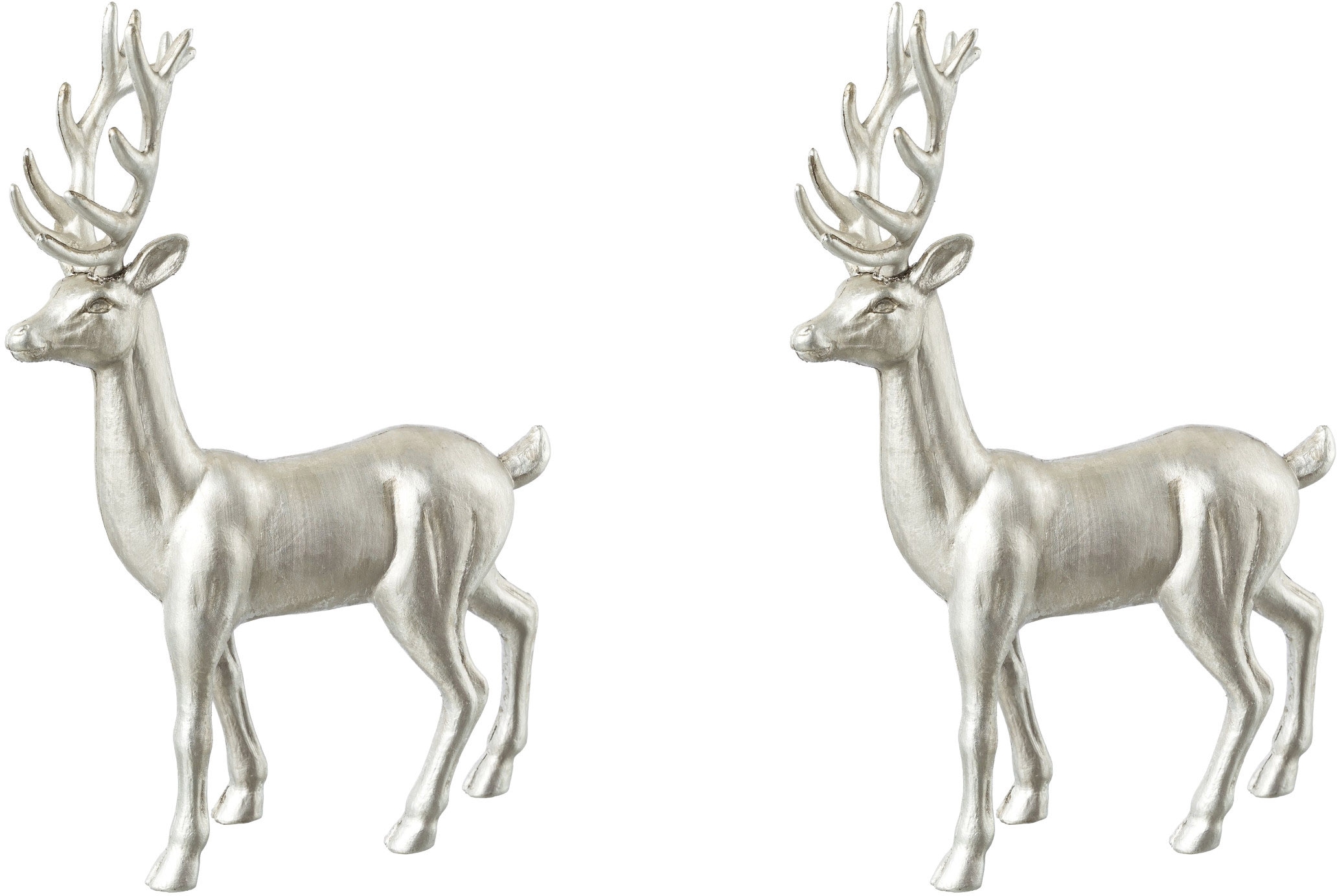 Creativ deco Weihnachtsfigur »Hirsch, Weihnachtsdeko«, in Antik-Silber auf  Raten bestellen | Tierfiguren