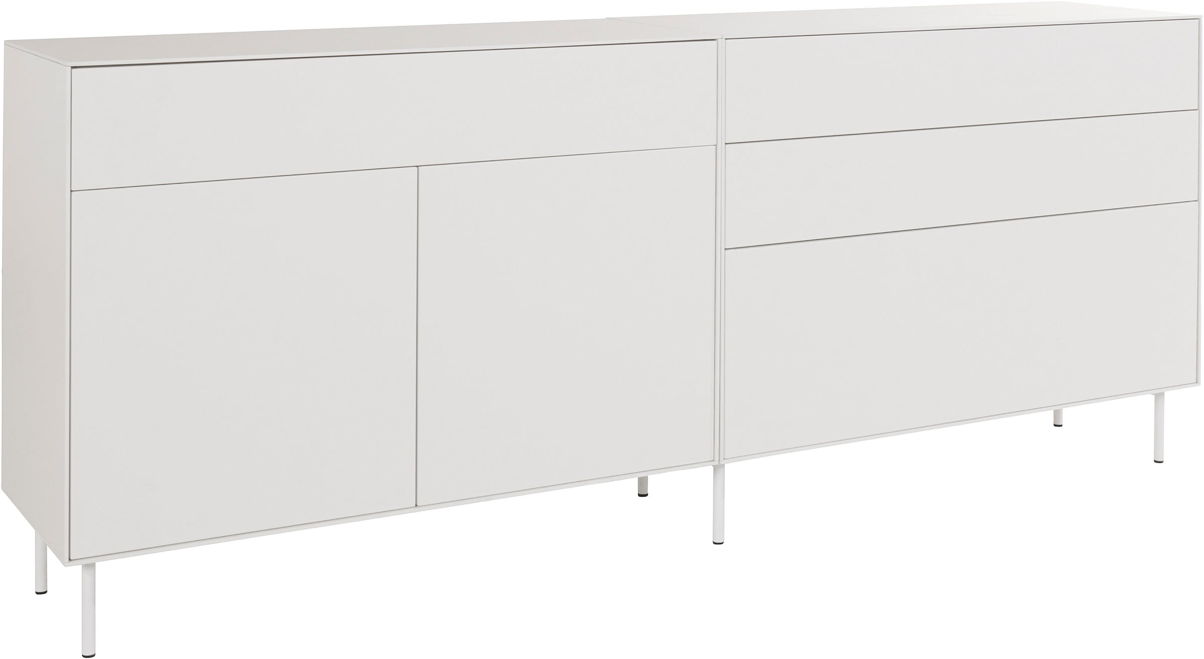 LeGer Home by Lena Gercke Sideboard »Essentials«, (2 St.), Breite: 224cm, MDF lackiert, Push-to-open-Funktion