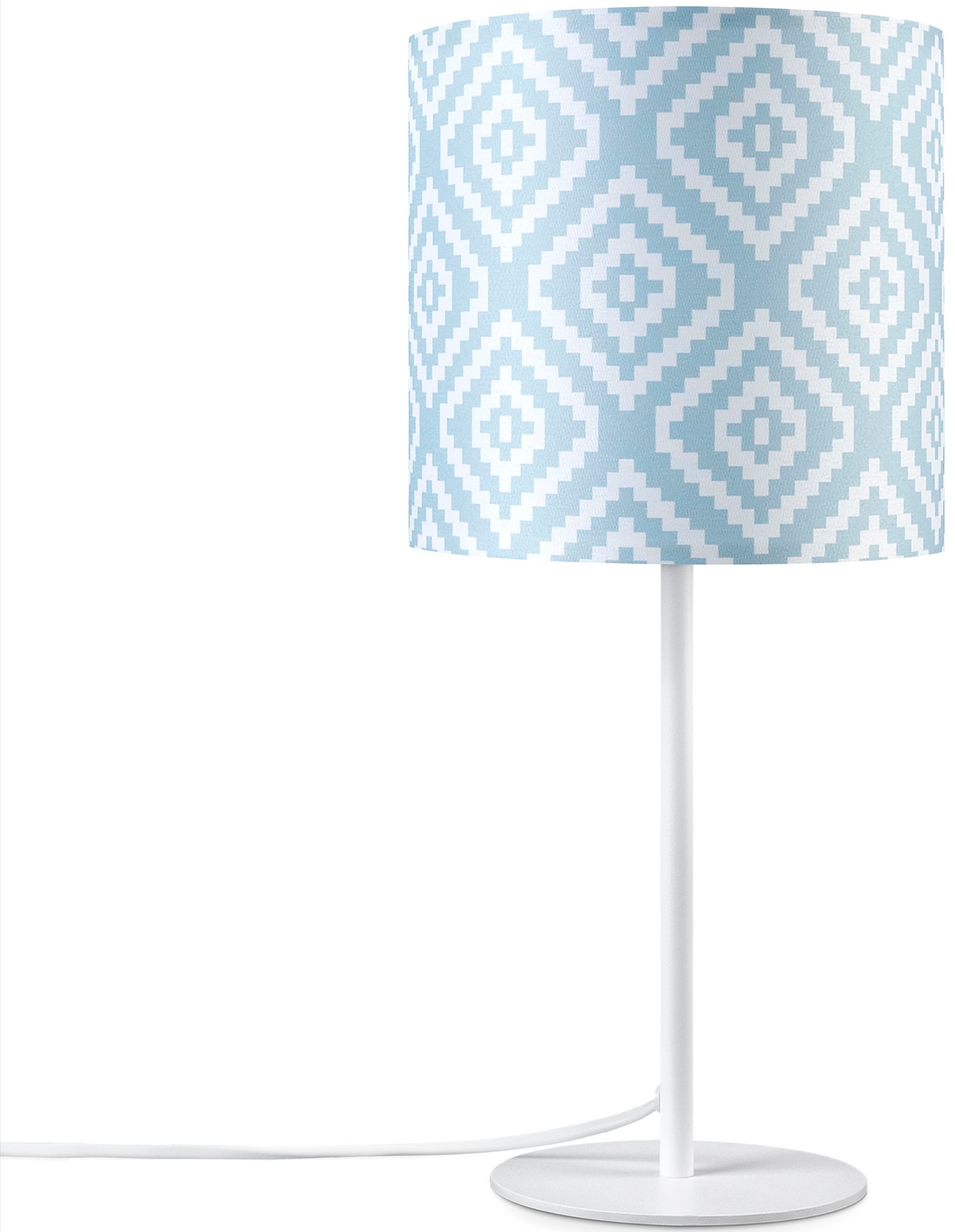 Paco Home Tischleuchte »Luca Stella«, Leuchtmittel E14 | ohne Leuchtmittel, Stoff Nachtlicht Vintage Retro Mit Stecker Modern Nacht
