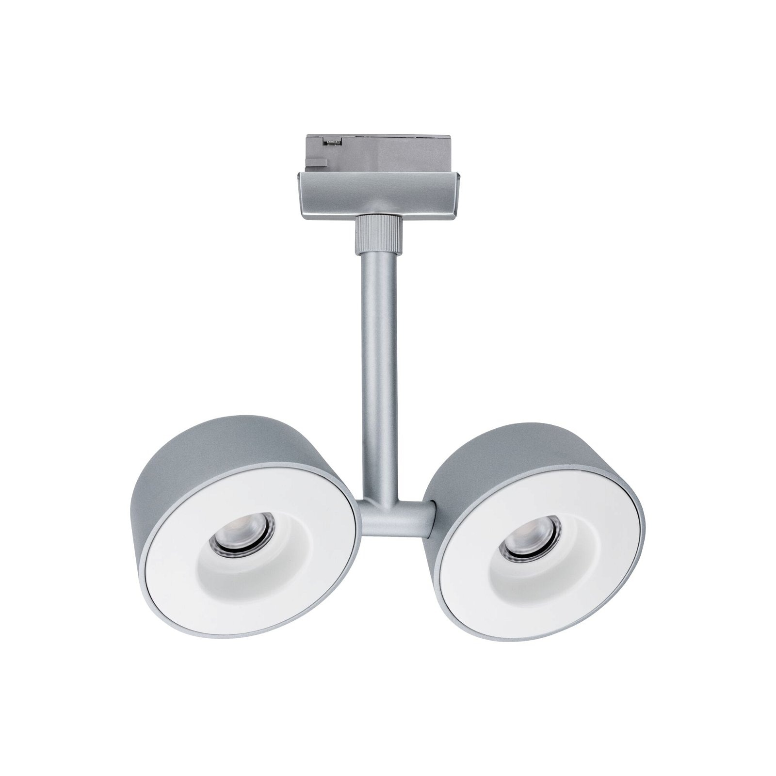 Paulmann Schienensystem-Leuchten »URail Schienenspot Pellet 2x350lm 2x6,7W 2700K 230V Chrom matt, Weiß« 1 Stk. tlg. dimmbar, Doppelspot