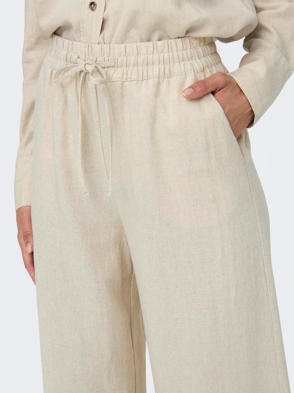 JDY Culotte »JDYSAY LINEN HW WIDE PANT WVN NOOS«