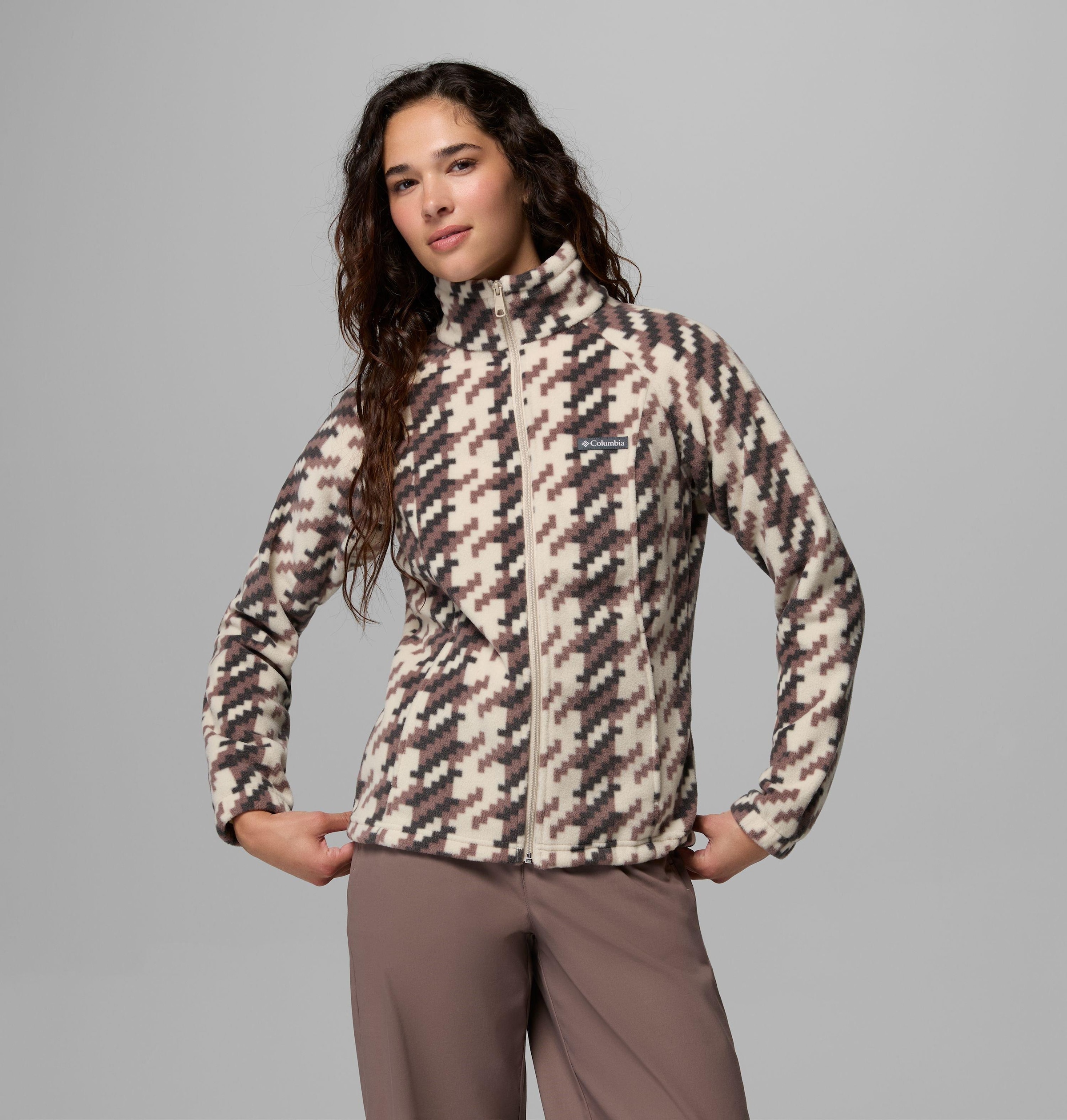 Columbia Fleecejacke »Benton Springs Printed Full Zip« mit Reißverschluss, wasserabweisend, windabweisend, atmungsaktiv